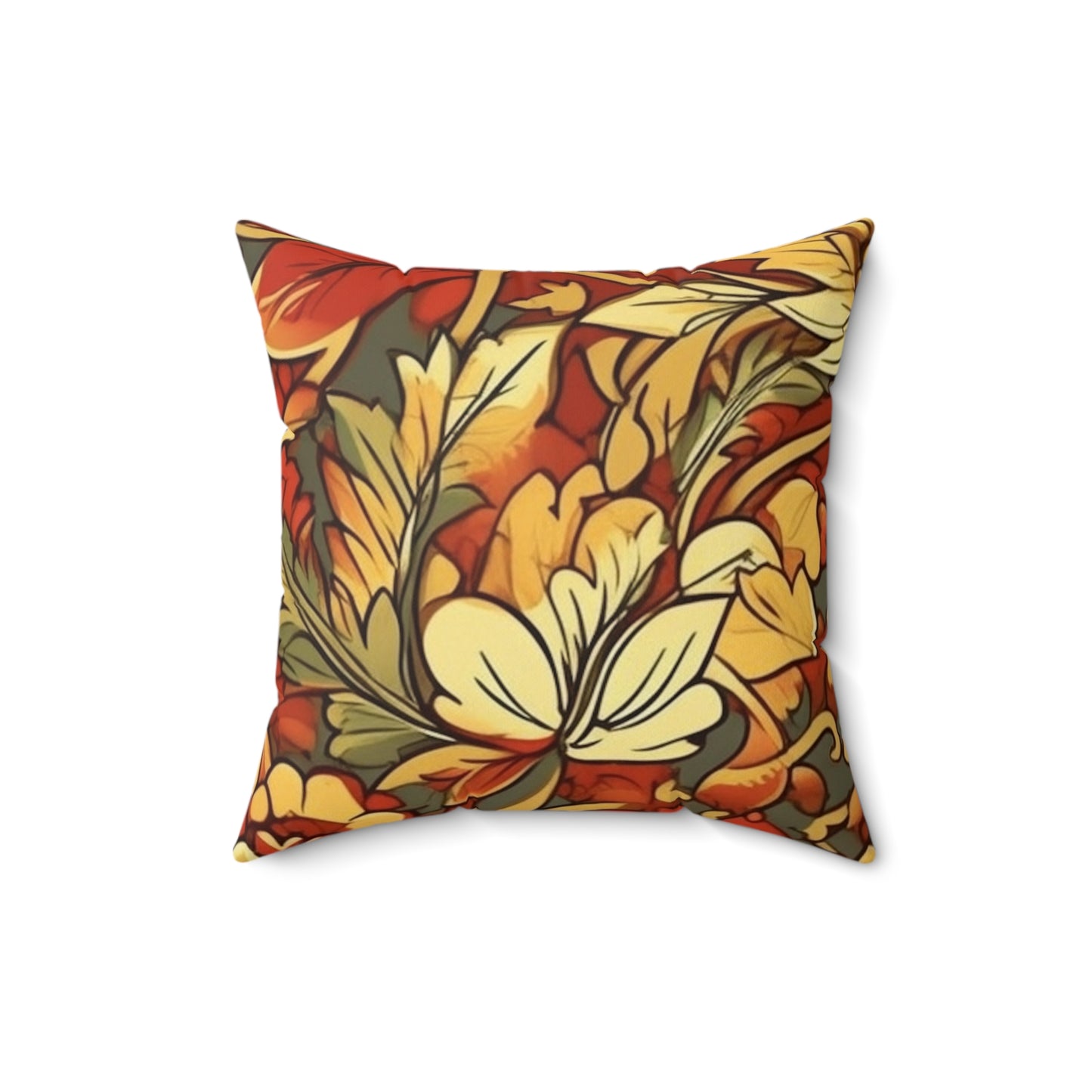 Jacobean Square Pillow Cover With Pillow Insert