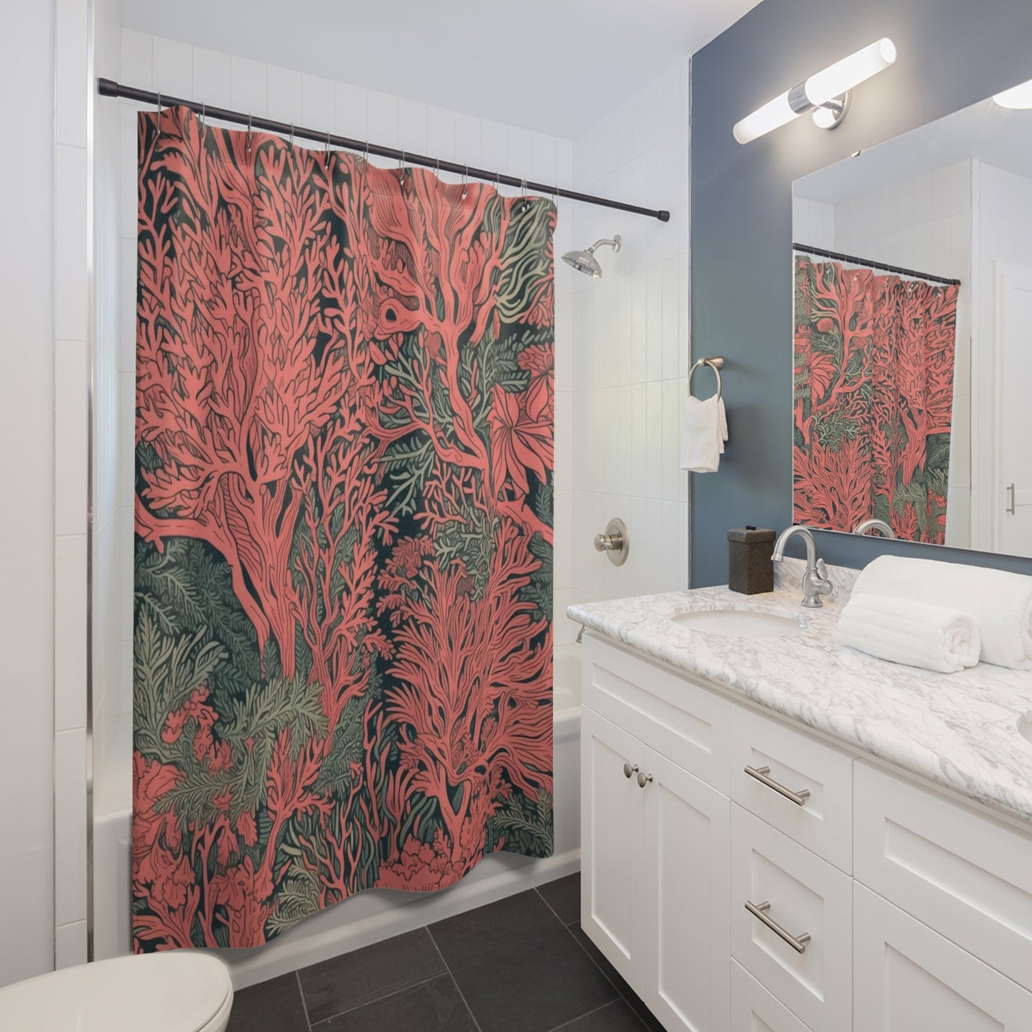 Coral Shower Curtain 71" x 74"