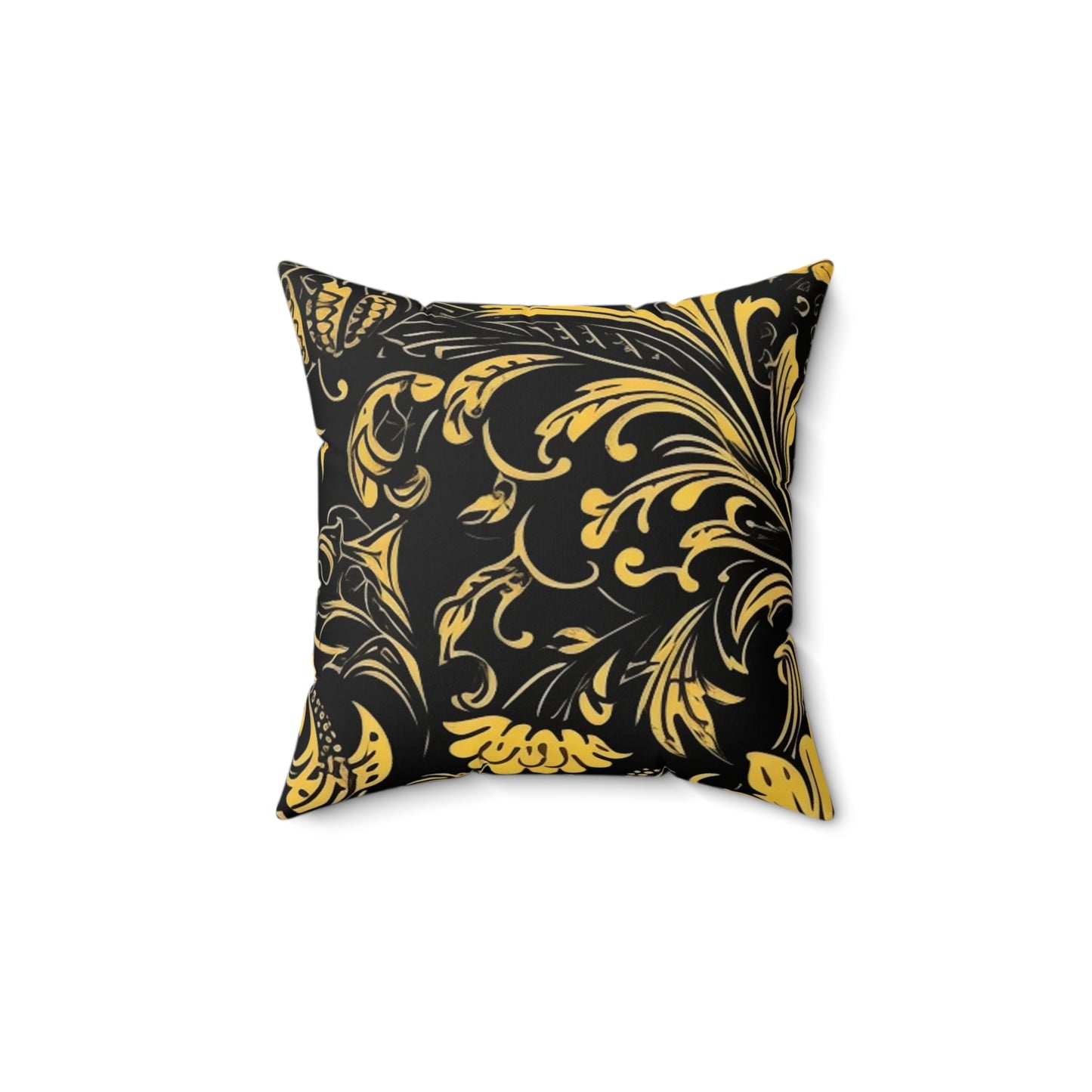 Square Pillow Cover With Pillow Insert In Jacobean Pattern