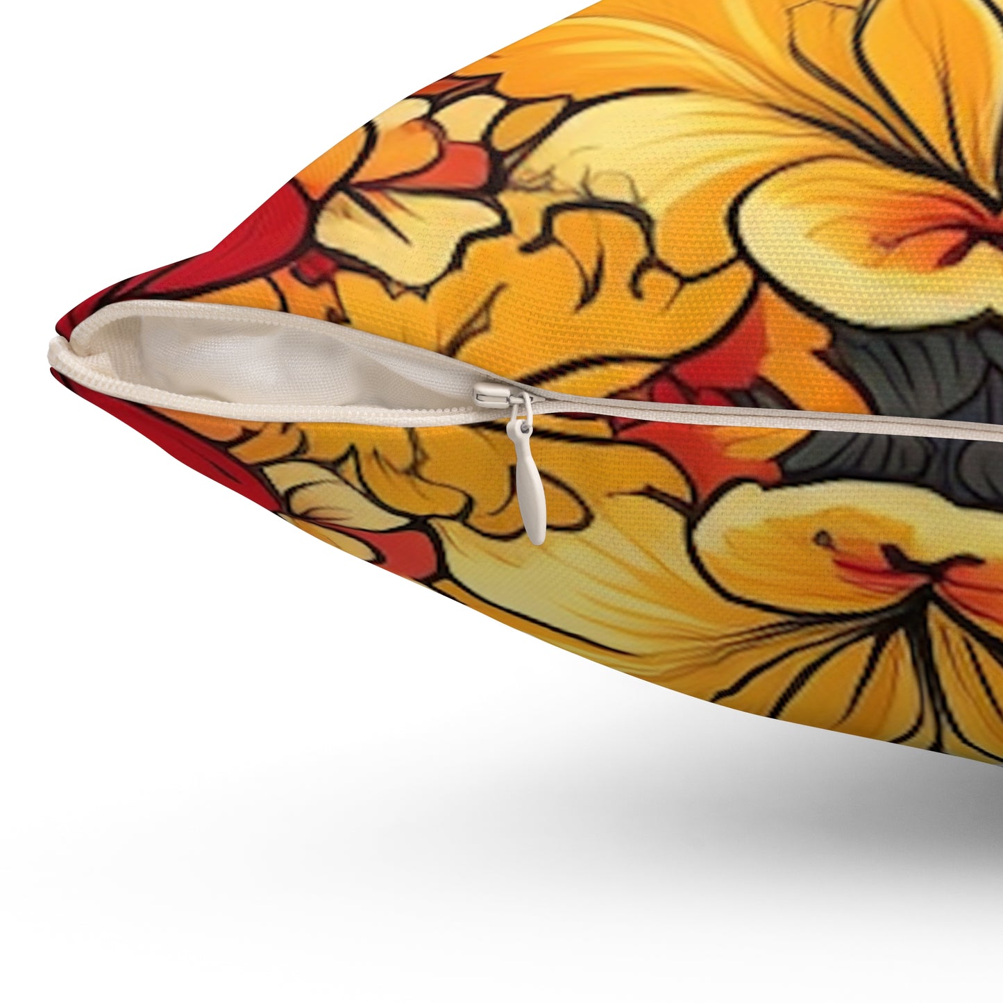 Jacobean Square Pillow Cover With Pillow Insert