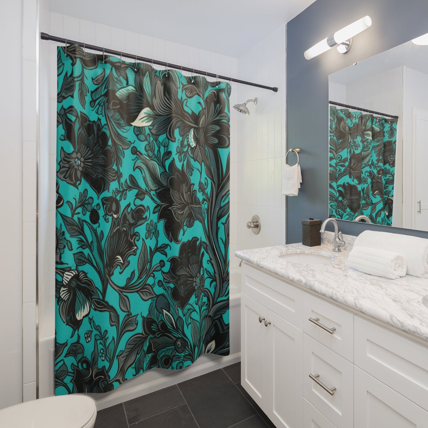 Jacobean Pattern Shower Curtain 71" x 74"