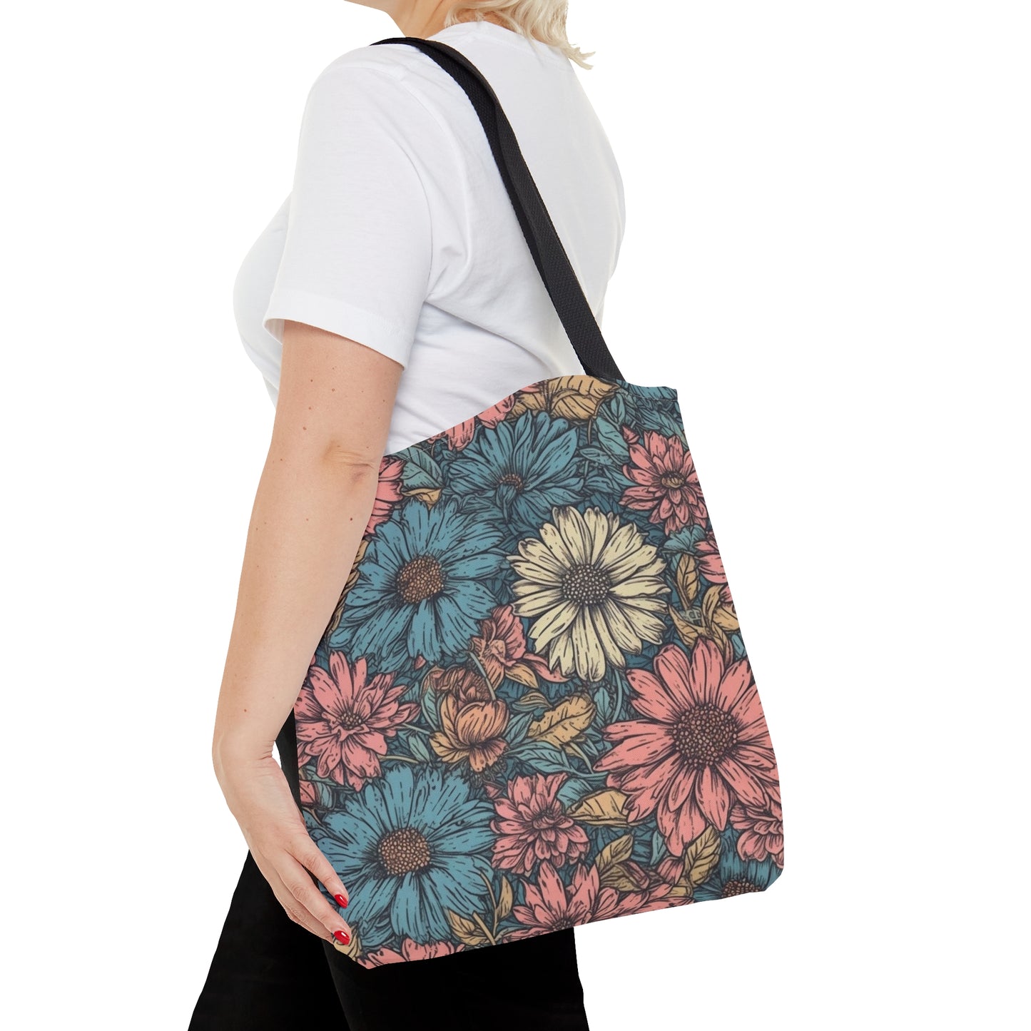 Tote Bag Floral Design, Flower Tote