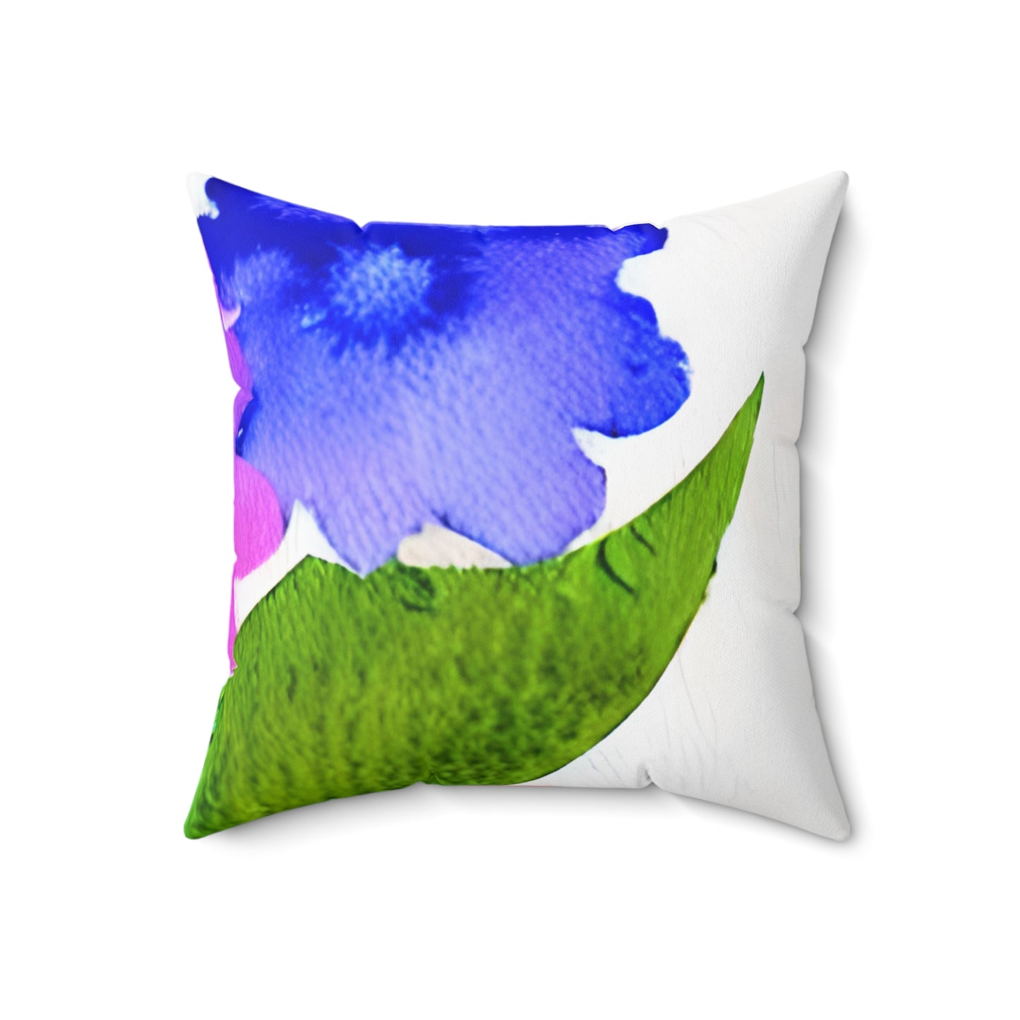 Square Pillow Cover With Pillow Insert In Watercolor Flowers Pattern