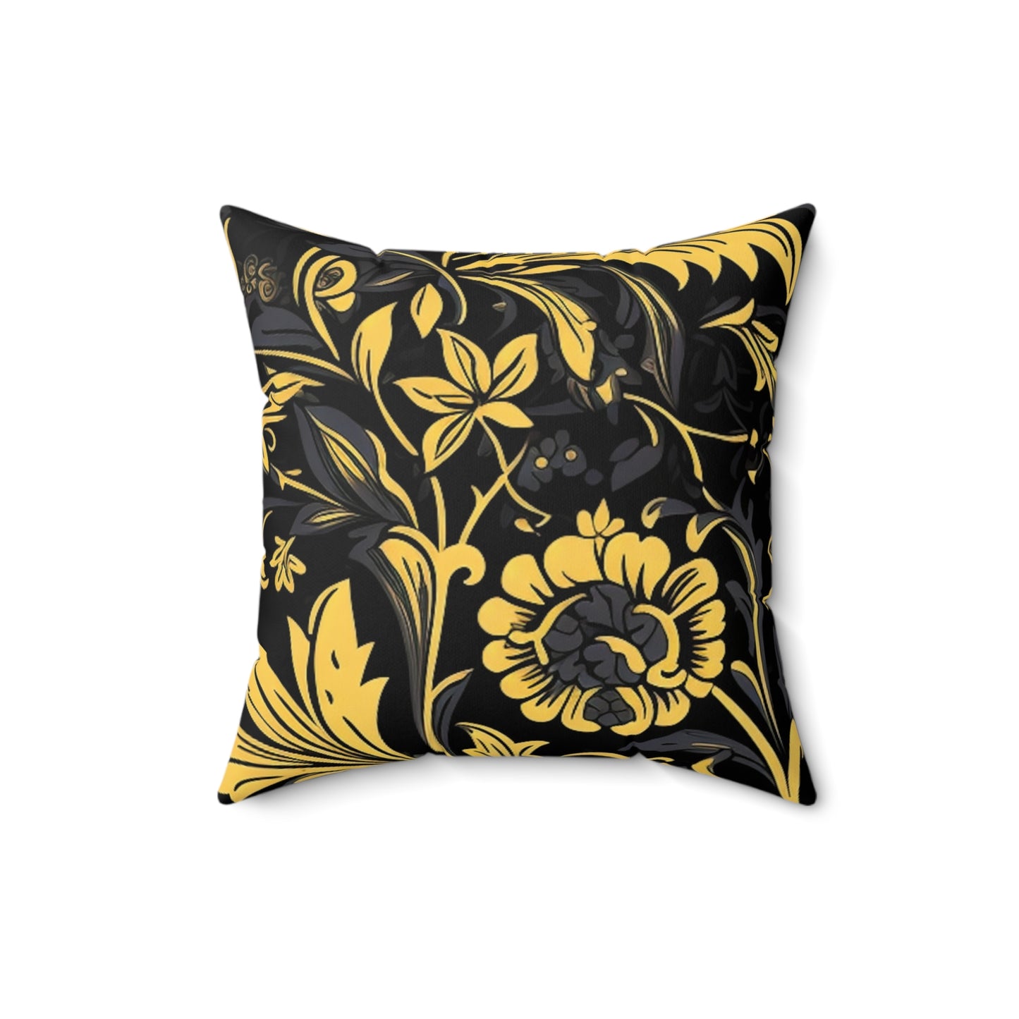 Square Pillow Cover With Pillow Insert In Jacobean Pattern