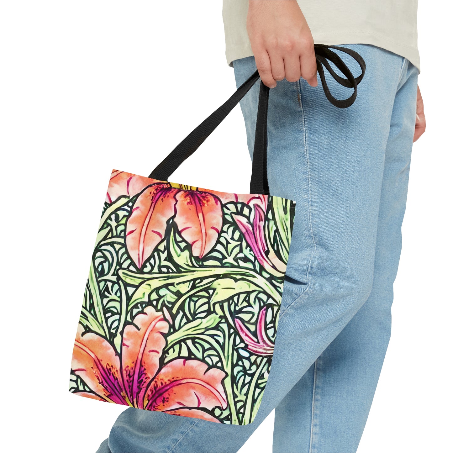 Tote Bag Elegant Floral Design, Floral Pattern