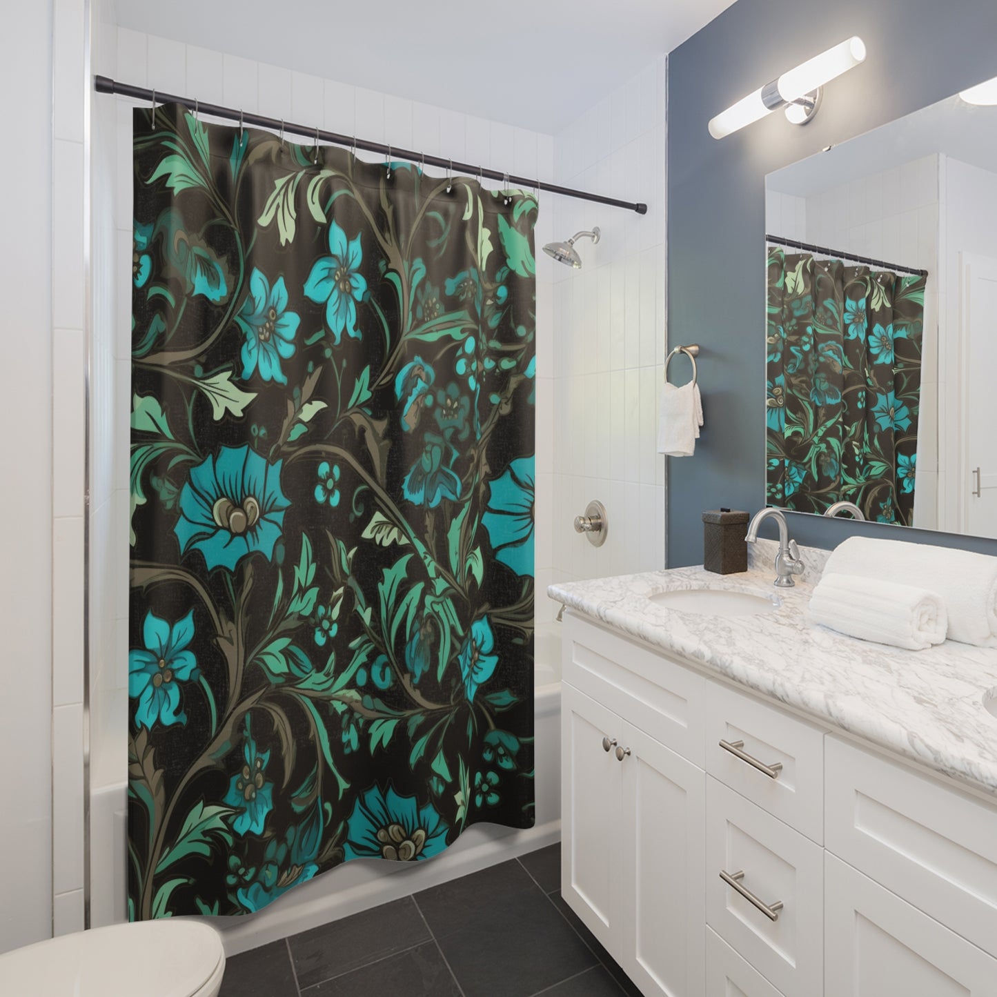 Jacobean Pattern Shower Curtain 71" x 74"