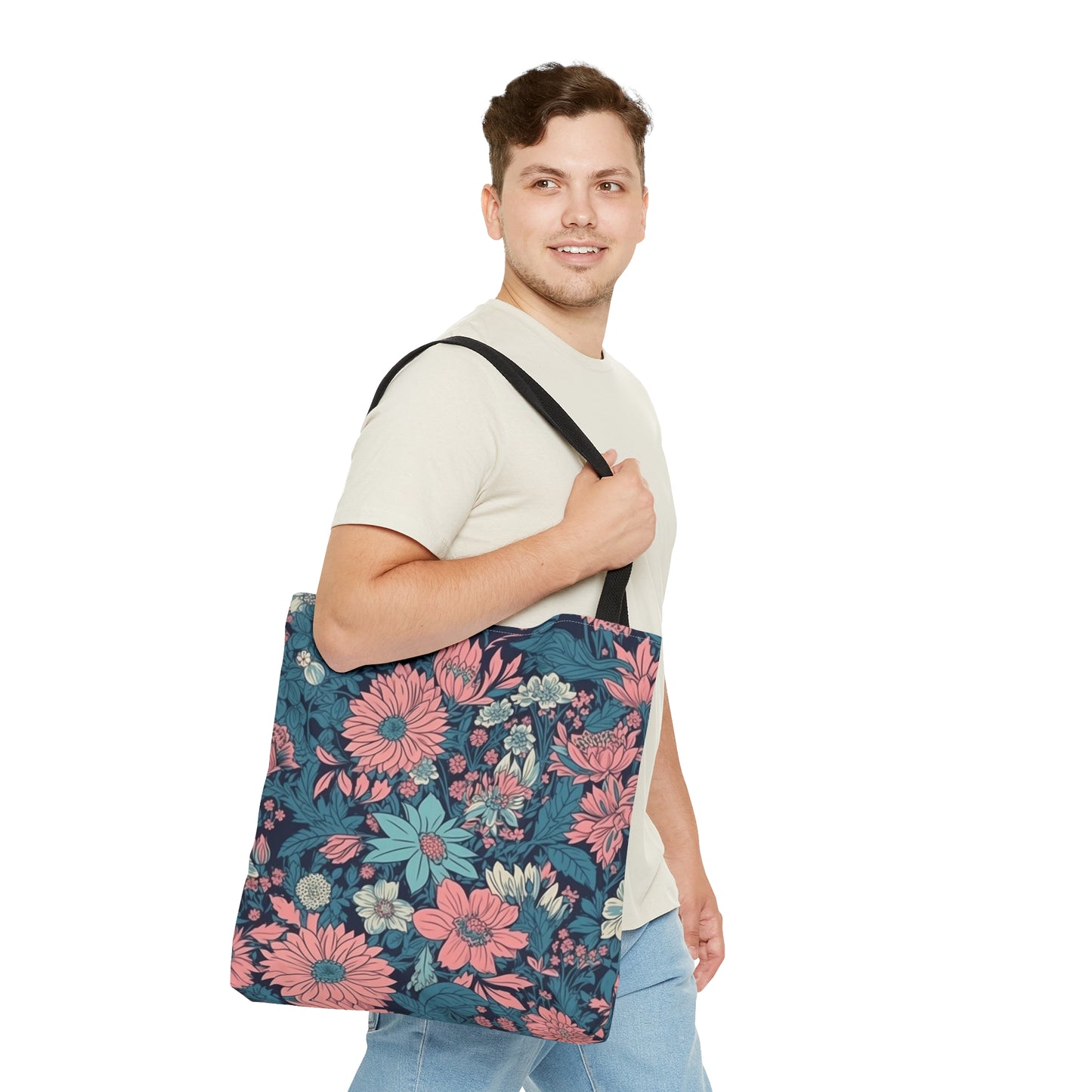 Tote Bag Floral Design, Flower Tote