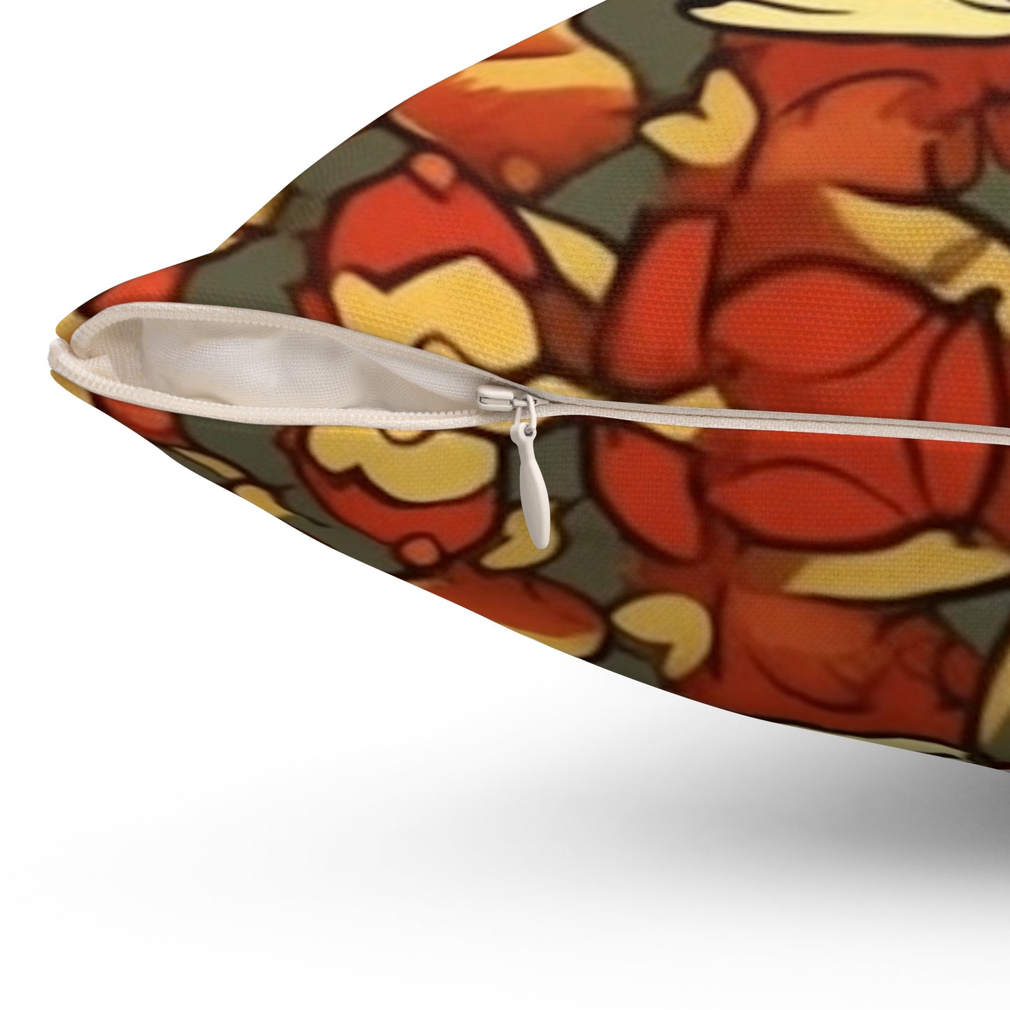 Jacobean Square Pillow Cover With Pillow Insert