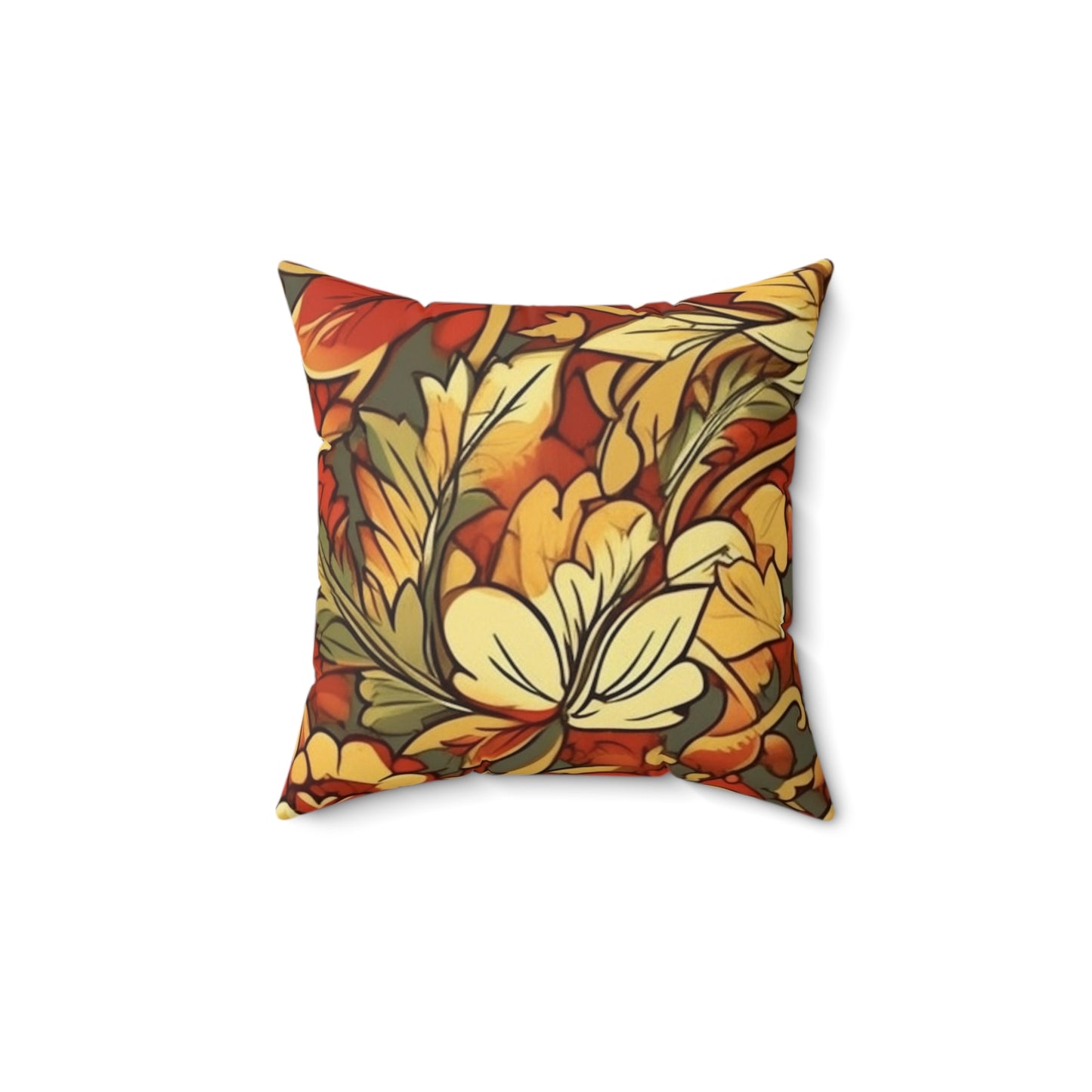 Jacobean Square Pillow Cover With Pillow Insert