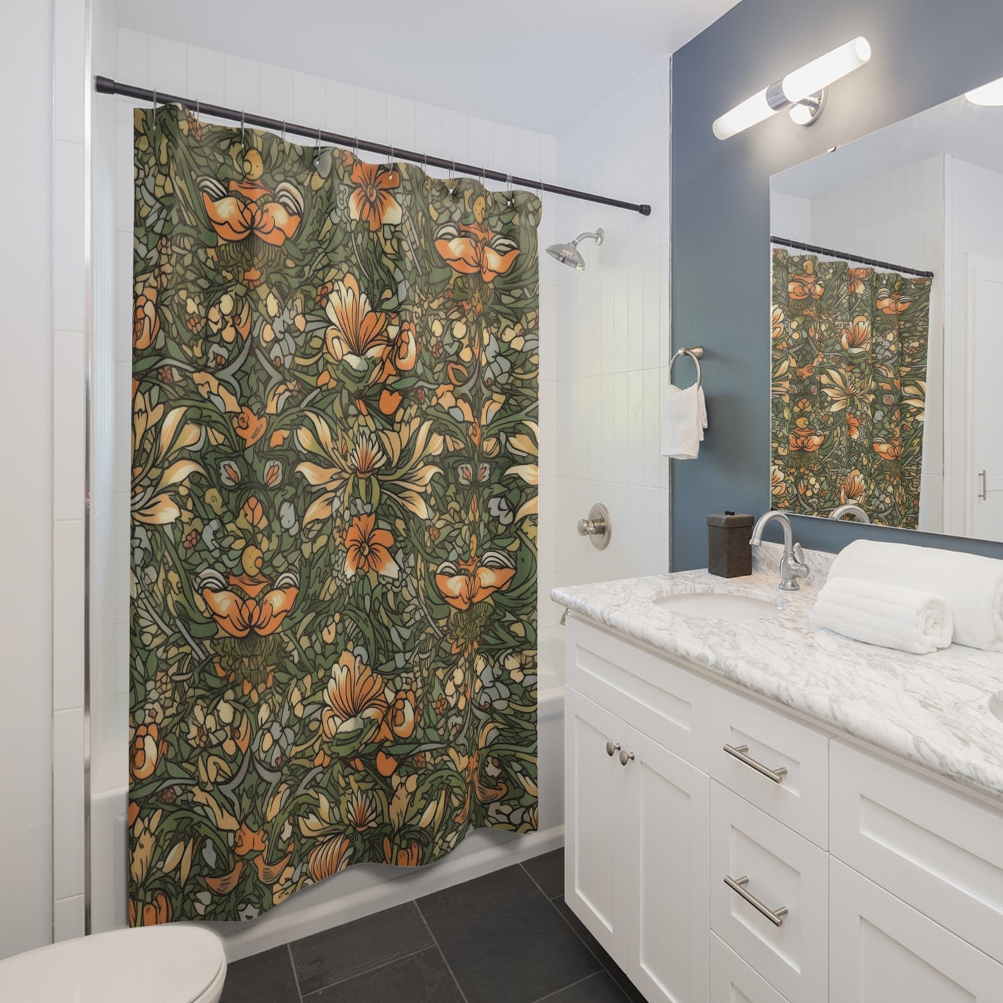 Jacobean Pattern Shower Curtain 71" x 74"