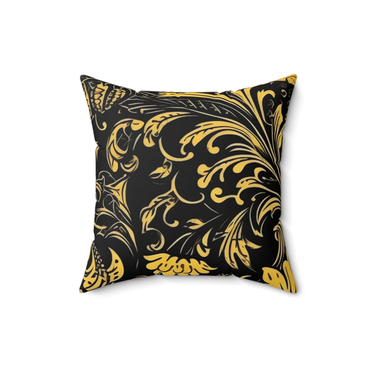 Square Pillow Cover With Pillow Insert In Jacobean Pattern
