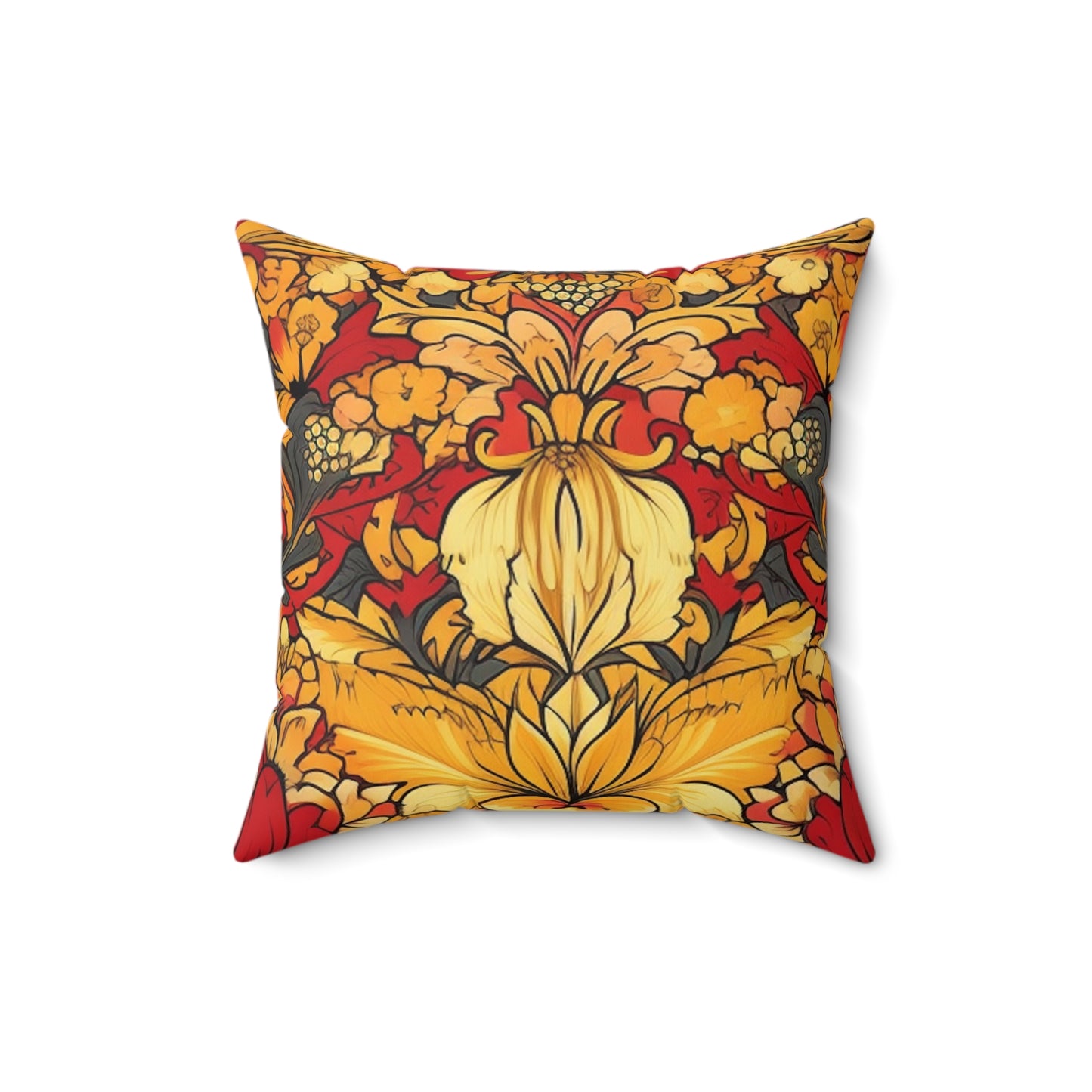 Jacobean Square Pillow Cover With Pillow Insert