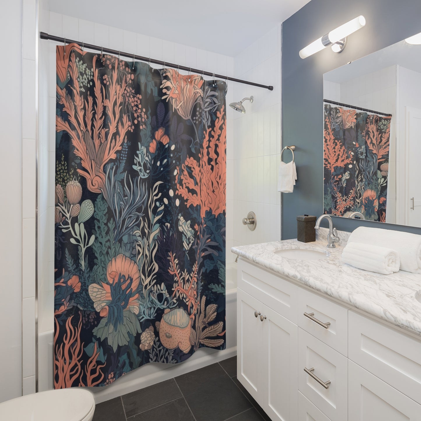 Coral Shower Curtain 71" x 74"