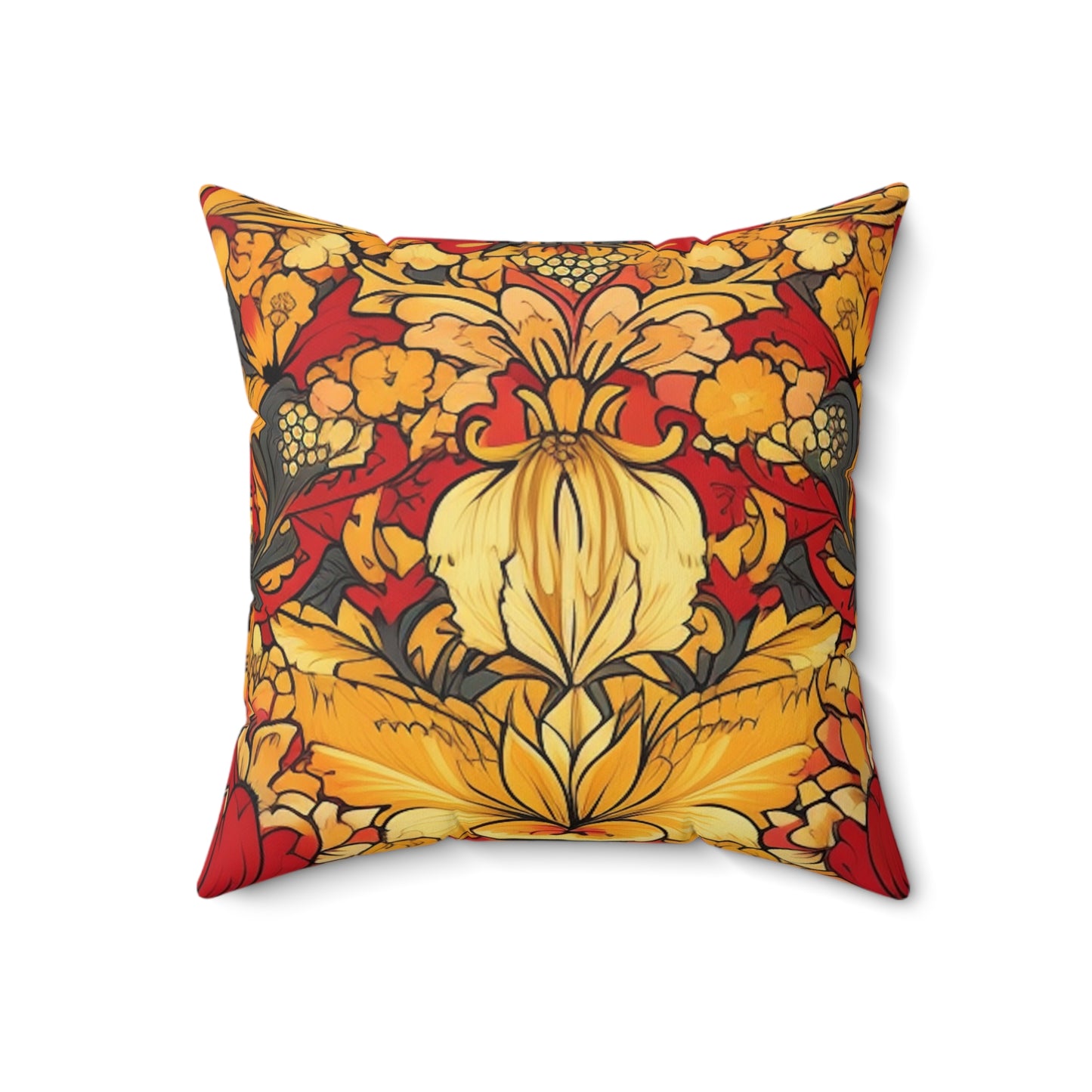 Jacobean Square Pillow Cover With Pillow Insert