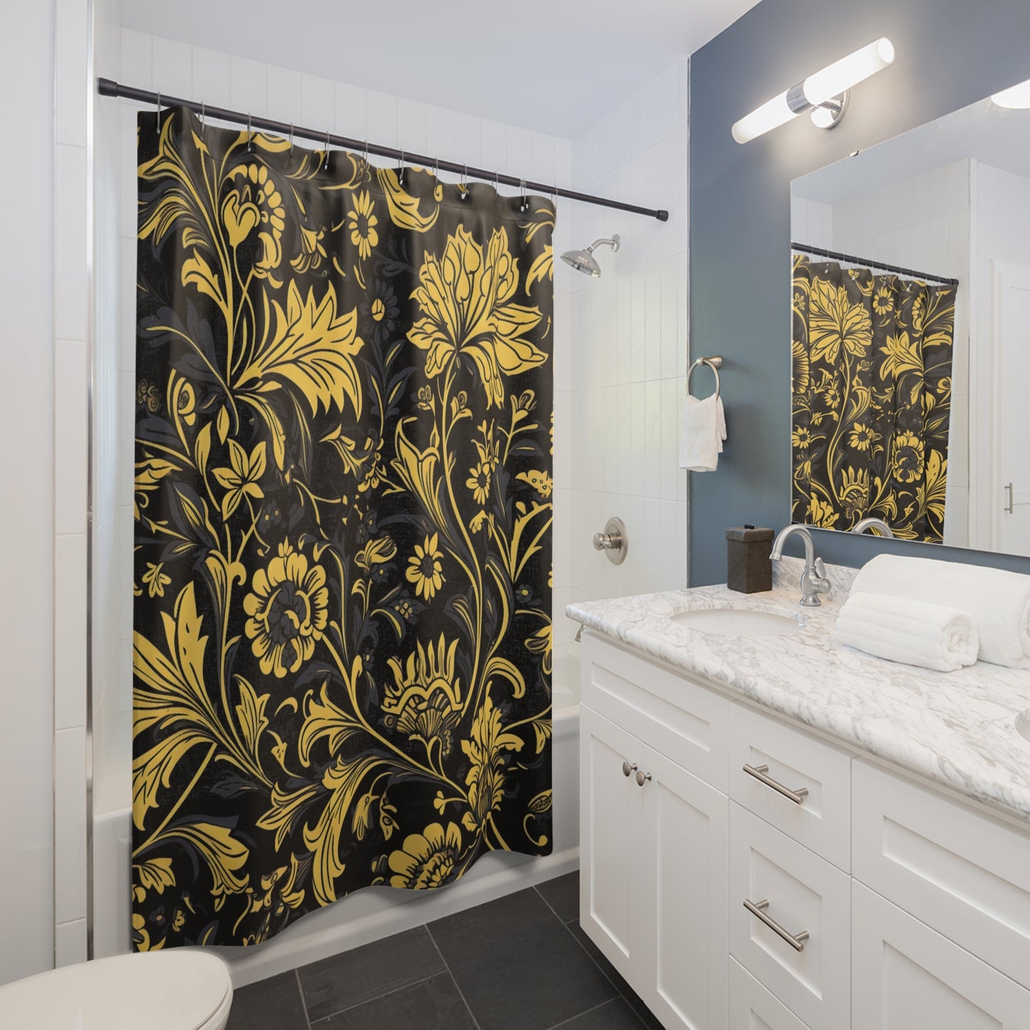 Jacobean Pattern Shower Curtain 71" x 74"