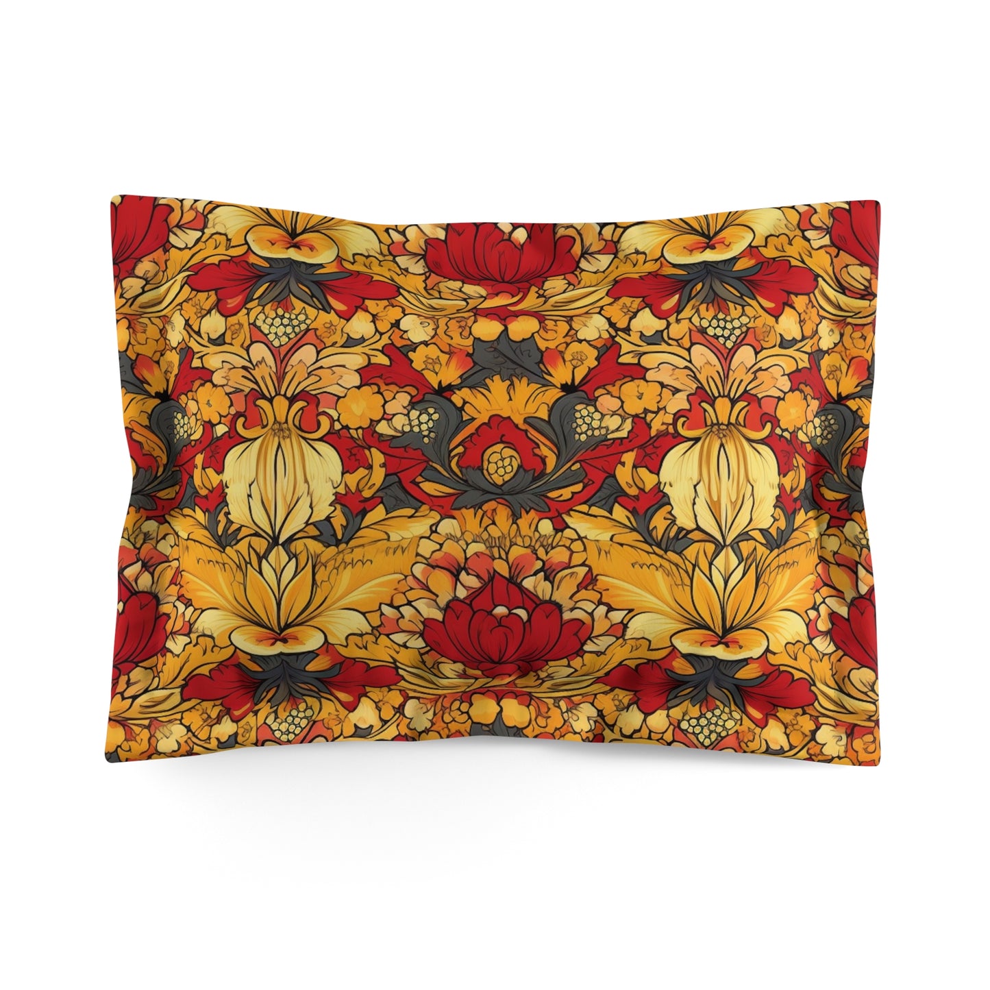 Microfiber Pillow Sham In Jacobean Pattern