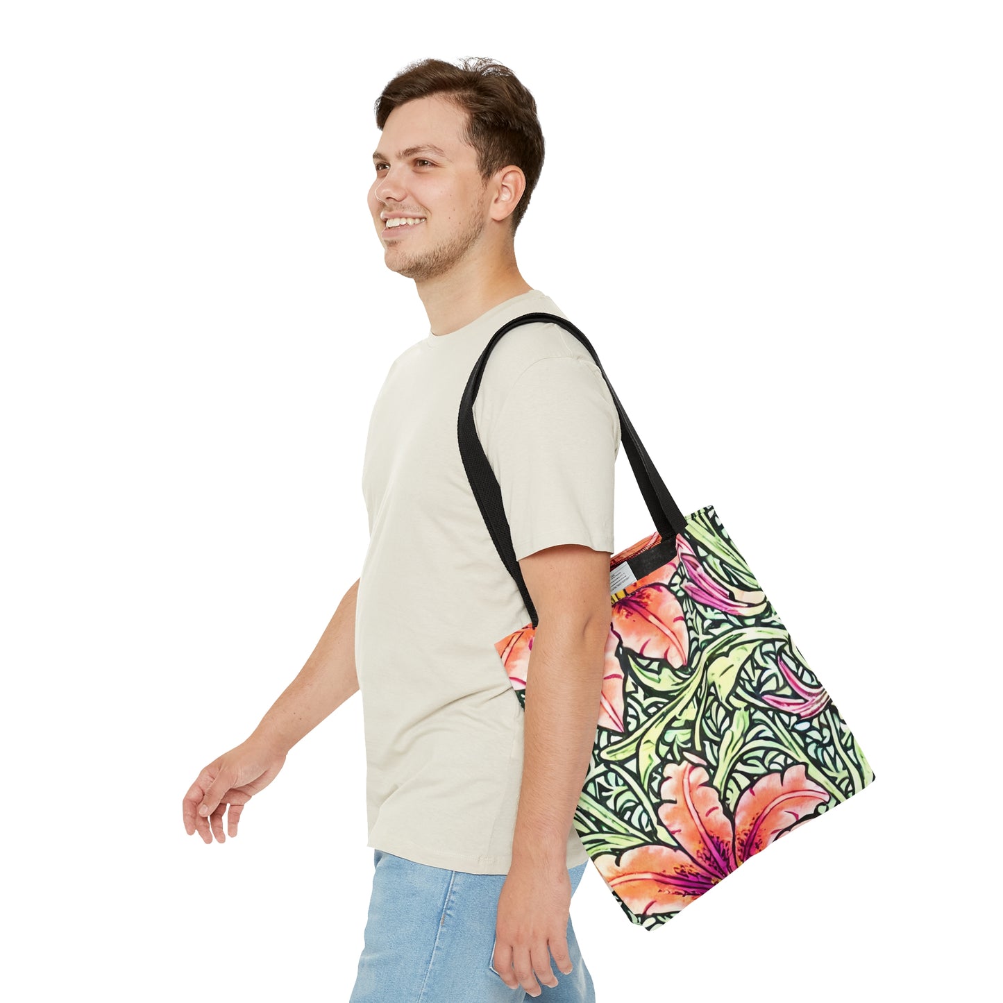 Tote Bag Elegant Floral Design, Floral Pattern