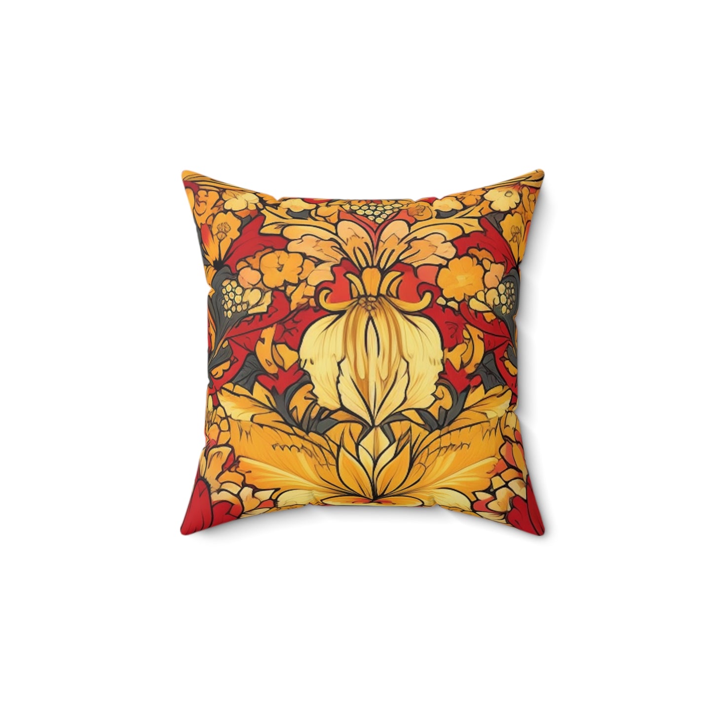 Jacobean Square Pillow Cover With Pillow Insert
