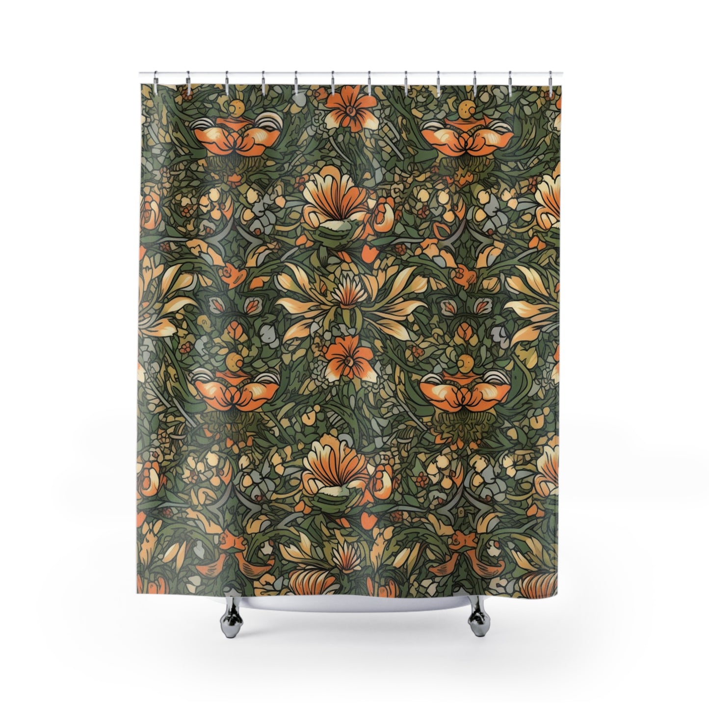 Jacobean Pattern Shower Curtain 71" x 74"