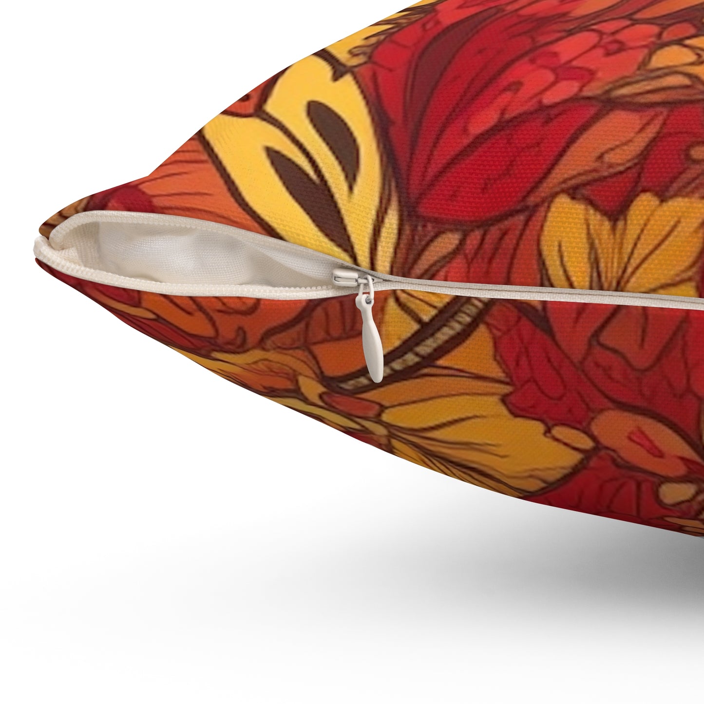 Jacobean Square Pillow Cover With Pillow Insert
