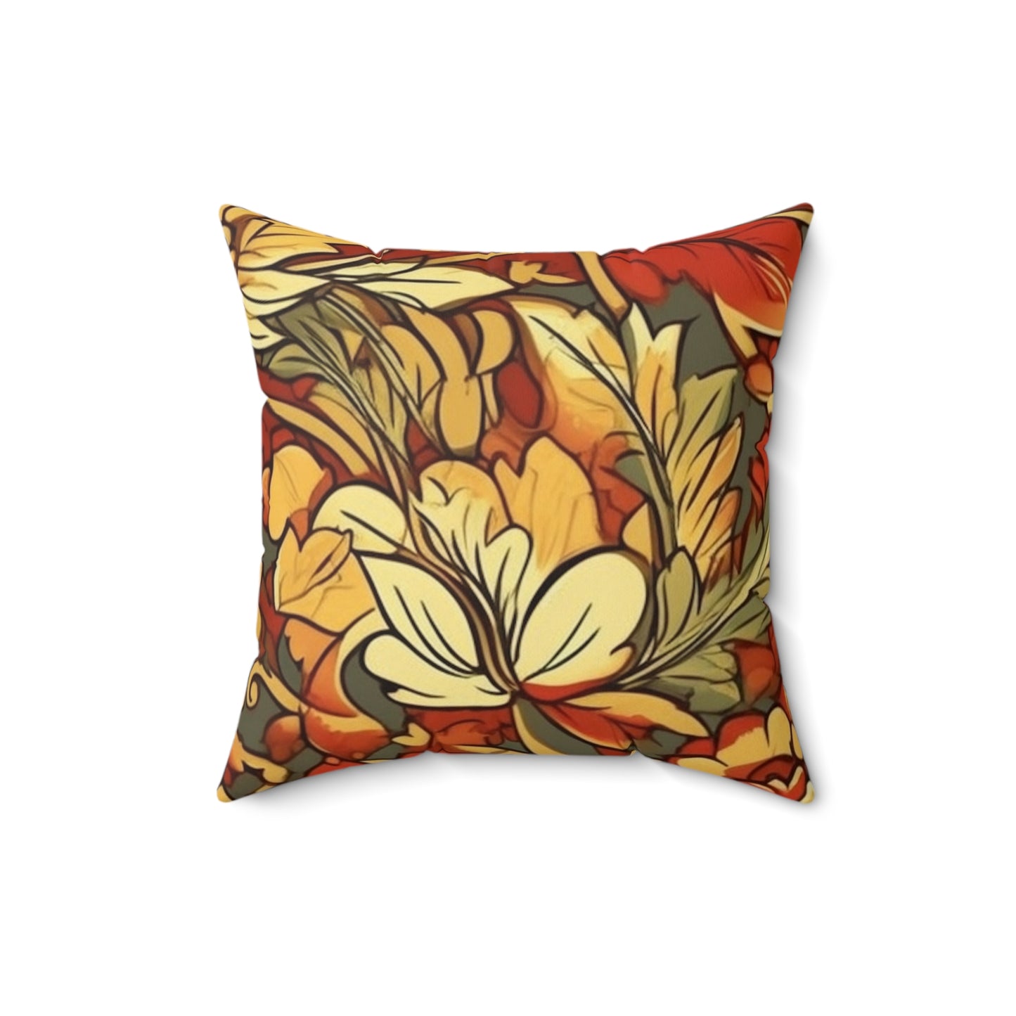 Jacobean Square Pillow Cover With Pillow Insert