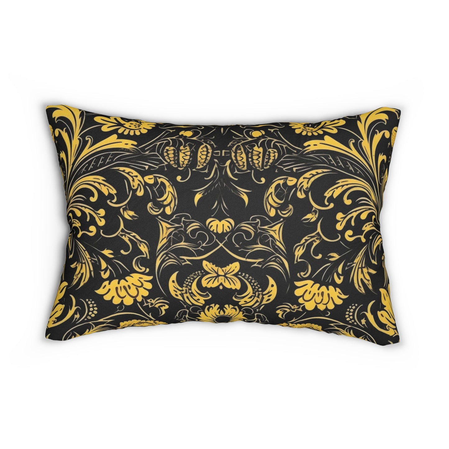 Lumbar Pillow With Pillow Insert In Jacobean Pattern 20"x14"