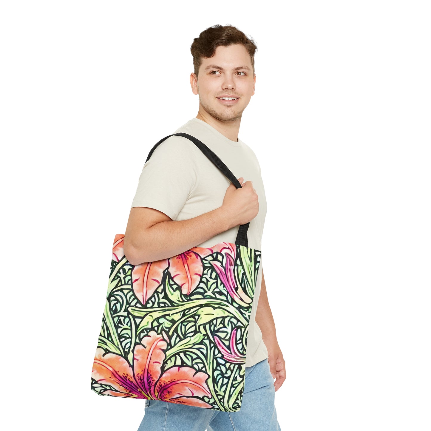 Tote Bag Elegant Floral Design, Floral Pattern
