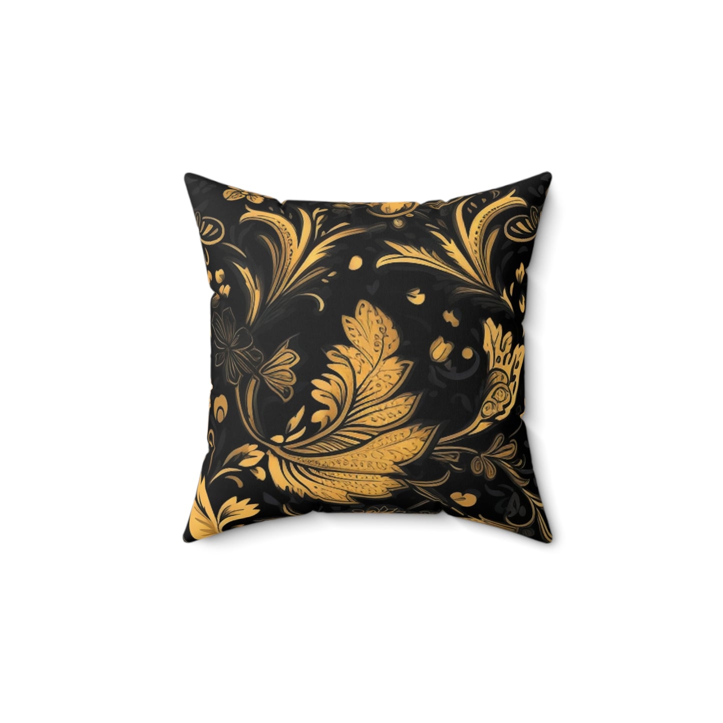 Square Pillow Cover With Pillow Insert In Jacobean Pattern