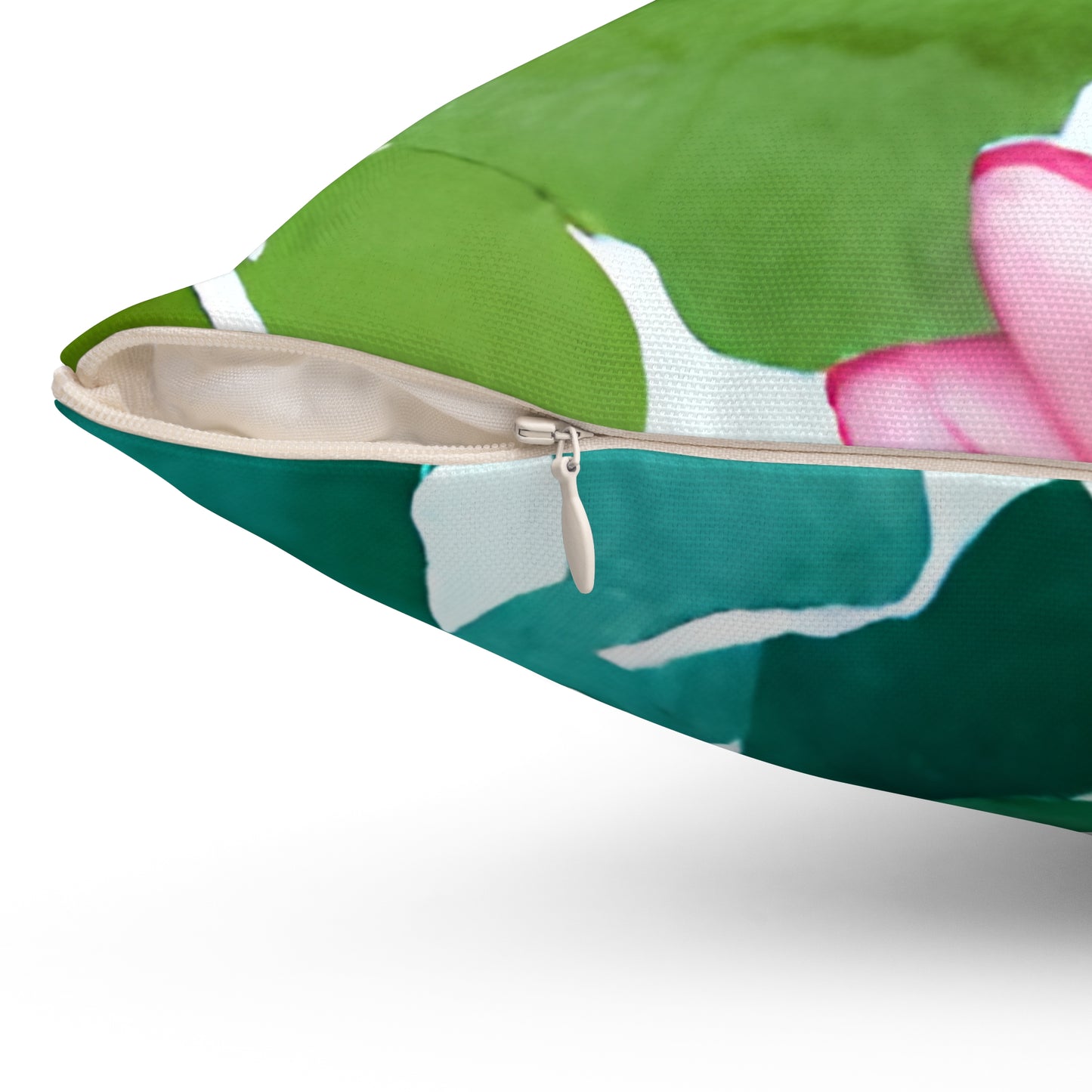 Square Pillow Cover With Pillow Insert In Watercolor Flowers Pattern