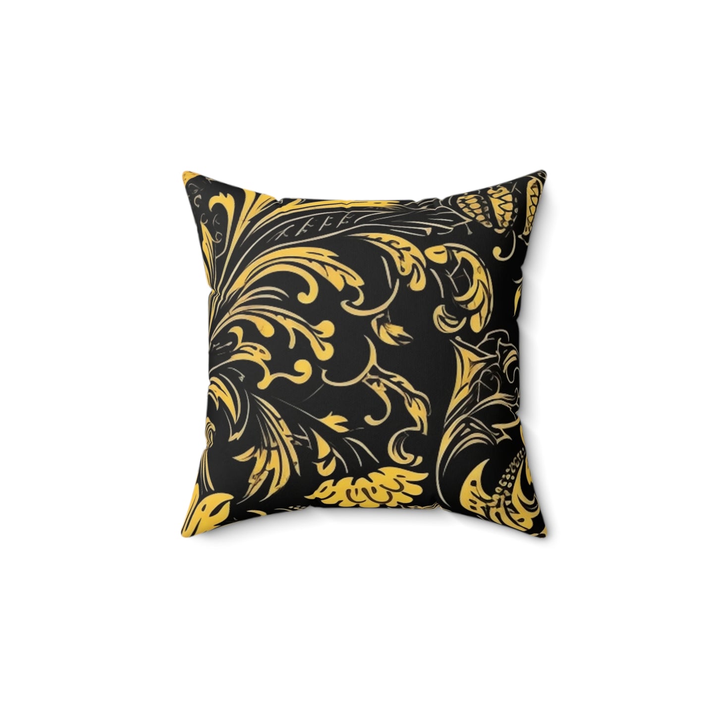 Square Pillow Cover With Pillow Insert In Jacobean Pattern