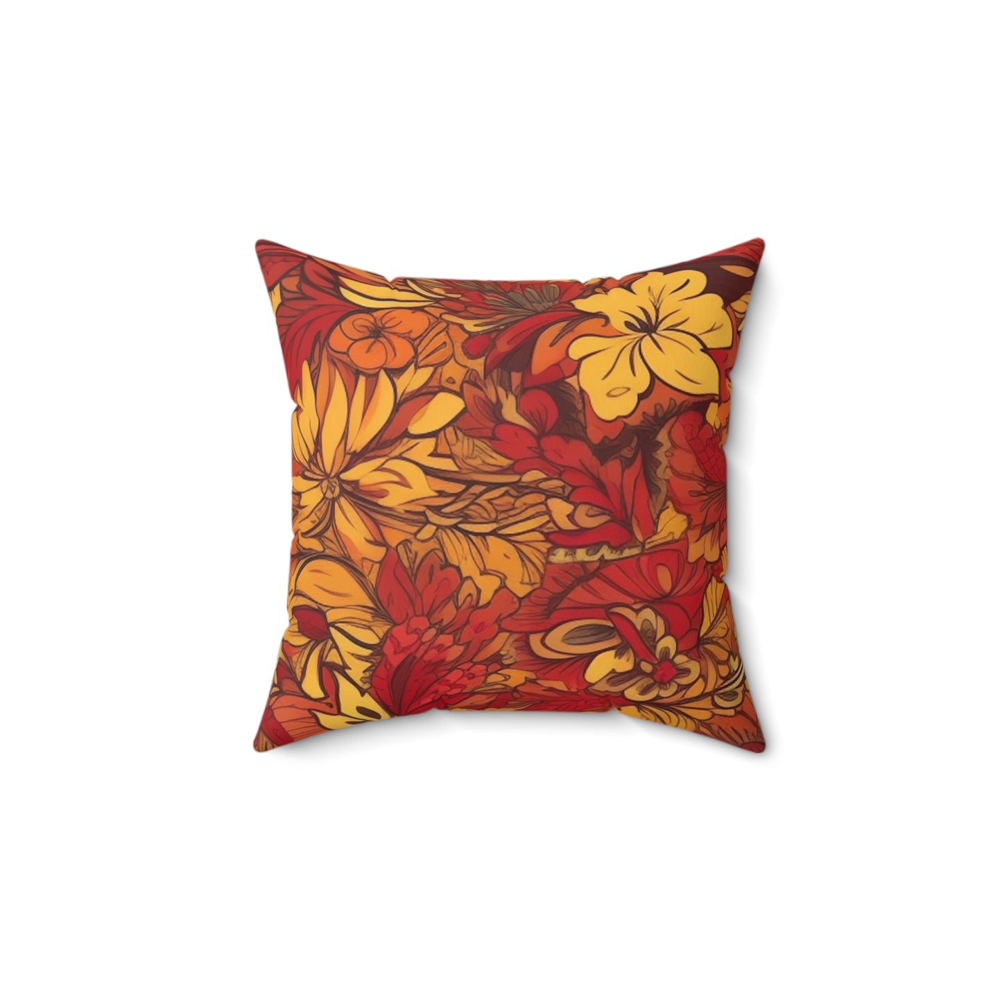 Jacobean Square Pillow Cover With Pillow Insert