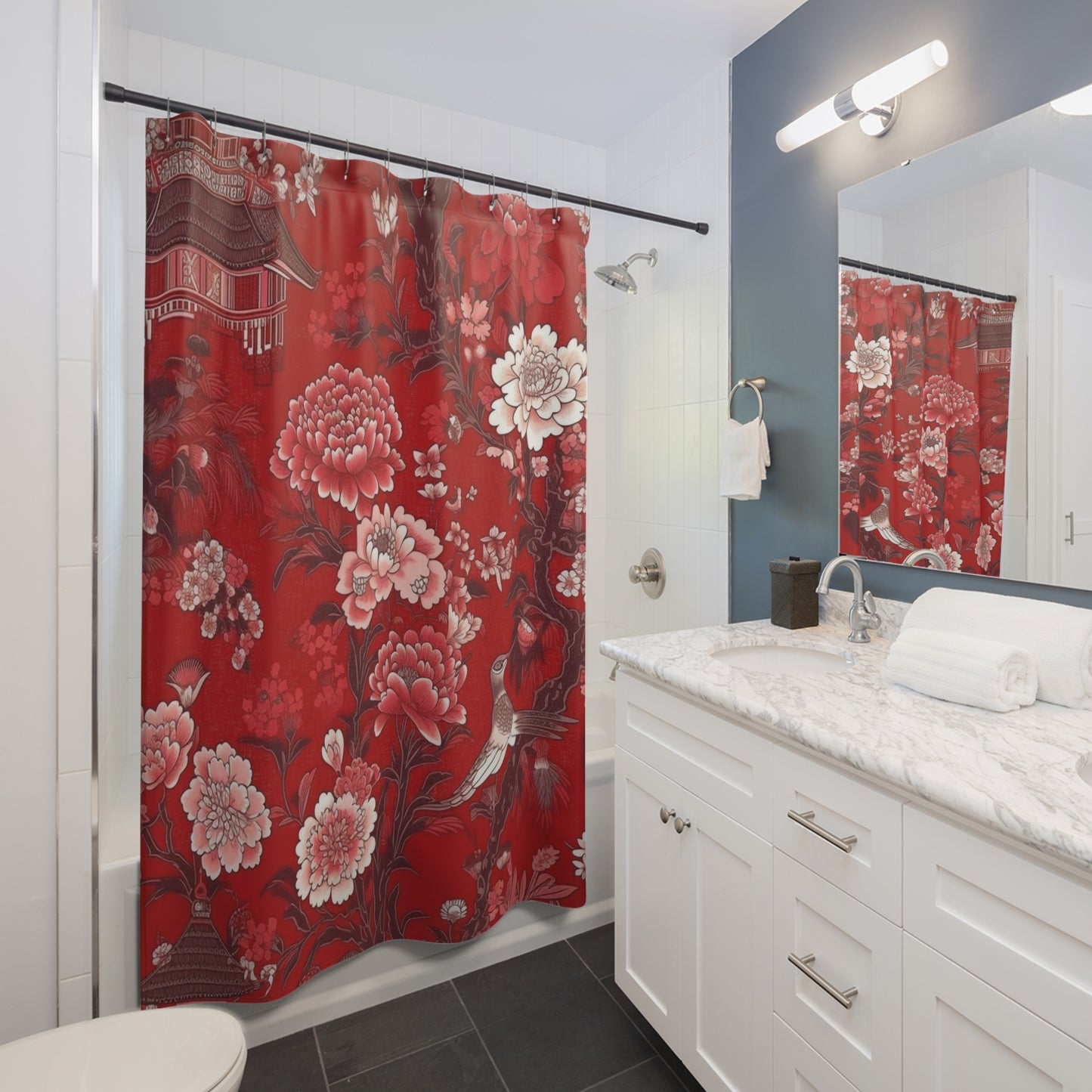 Chinoiserie Shower Curtain 71" x 74"