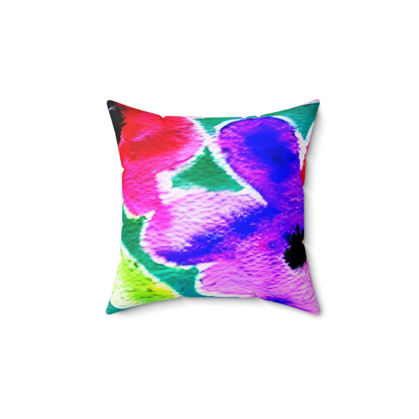 Square Pillow Cover With Pillow Insert In Watercolor Flowers Pattern