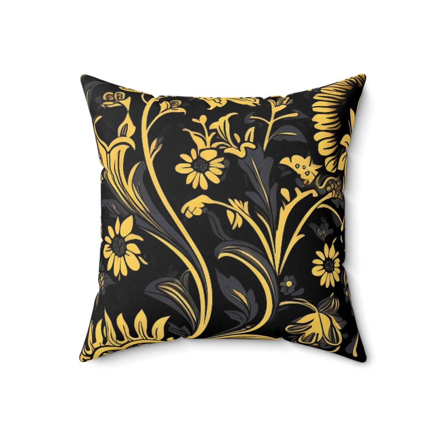Square Pillow Cover With Pillow Insert In Jacobean Pattern