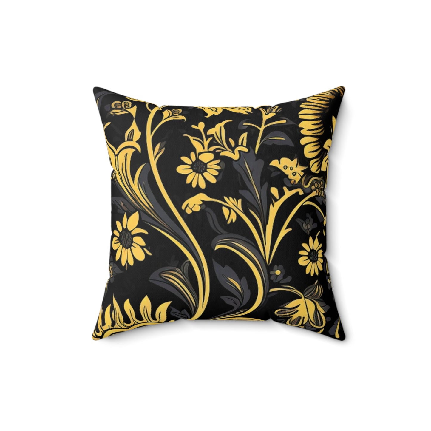 Square Pillow Cover With Pillow Insert In Jacobean Pattern
