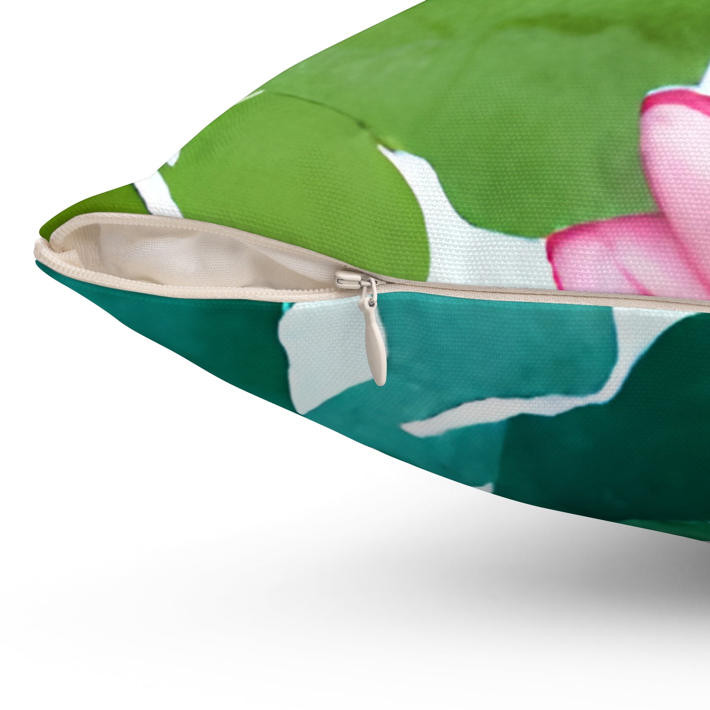 Square Pillow Cover With Pillow Insert In Watercolor Flowers Pattern
