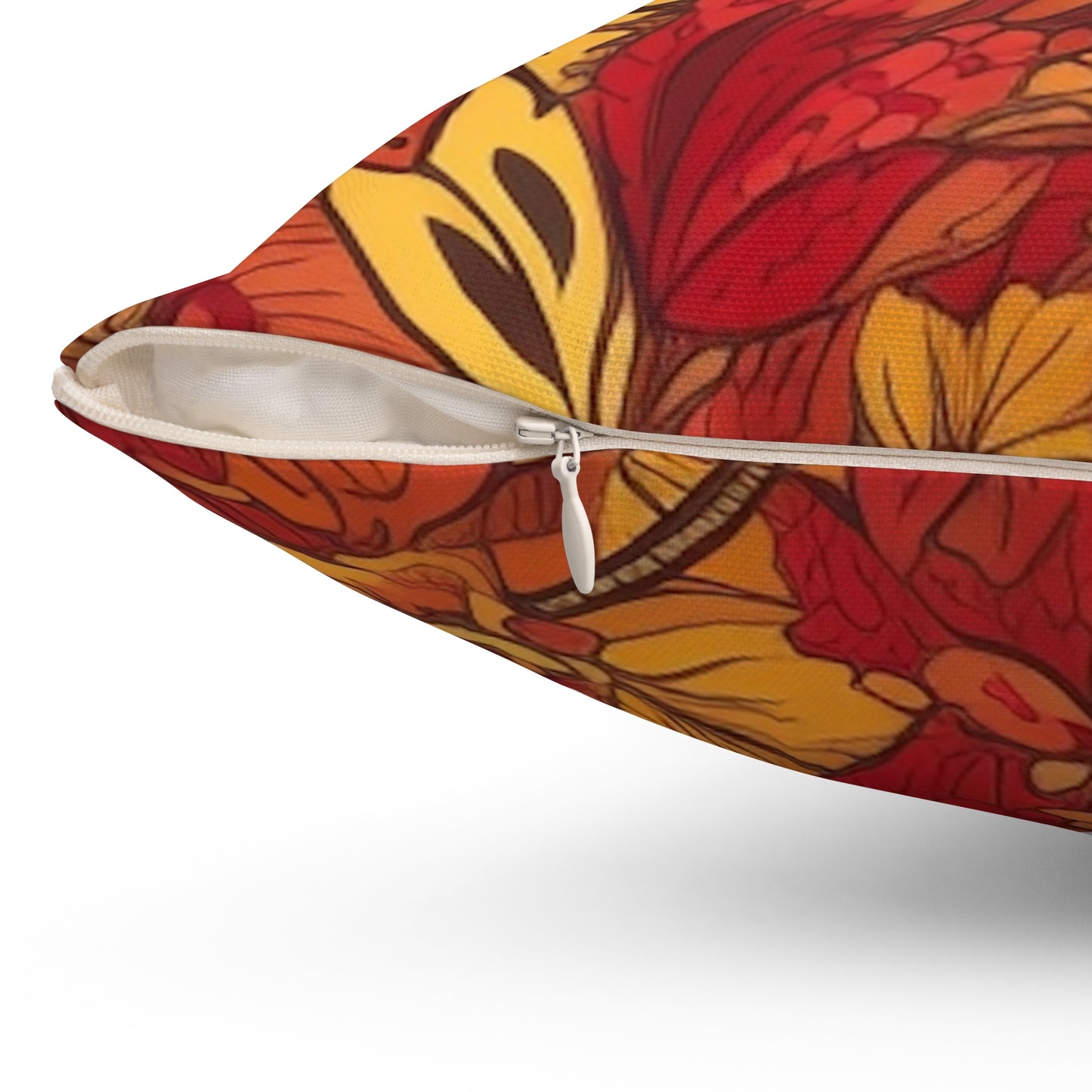 Jacobean Square Pillow Cover With Pillow Insert
