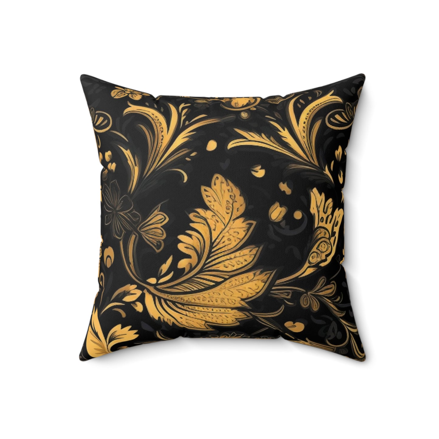 Square Pillow Cover With Pillow Insert In Jacobean Pattern