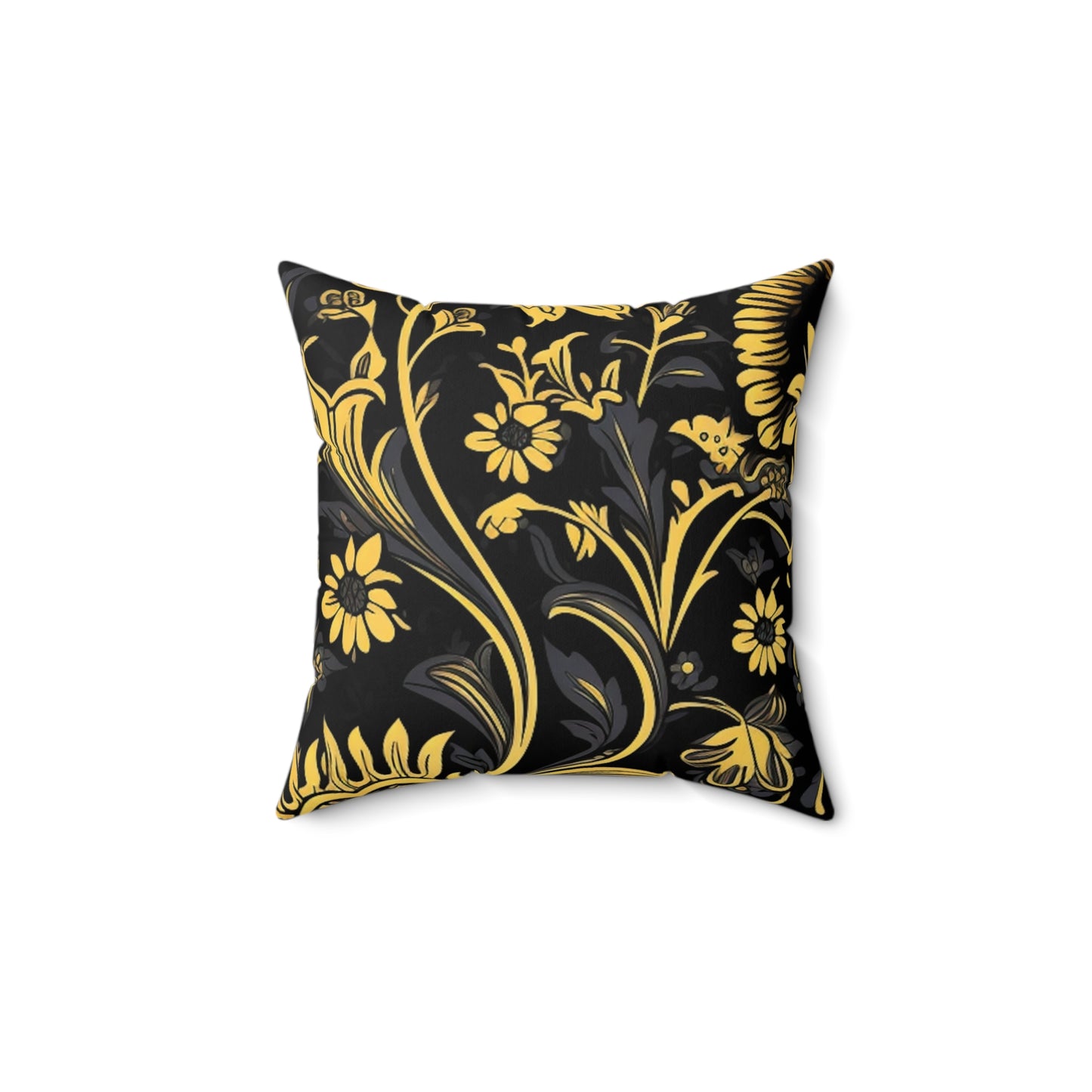 Square Pillow Cover With Pillow Insert In Jacobean Pattern