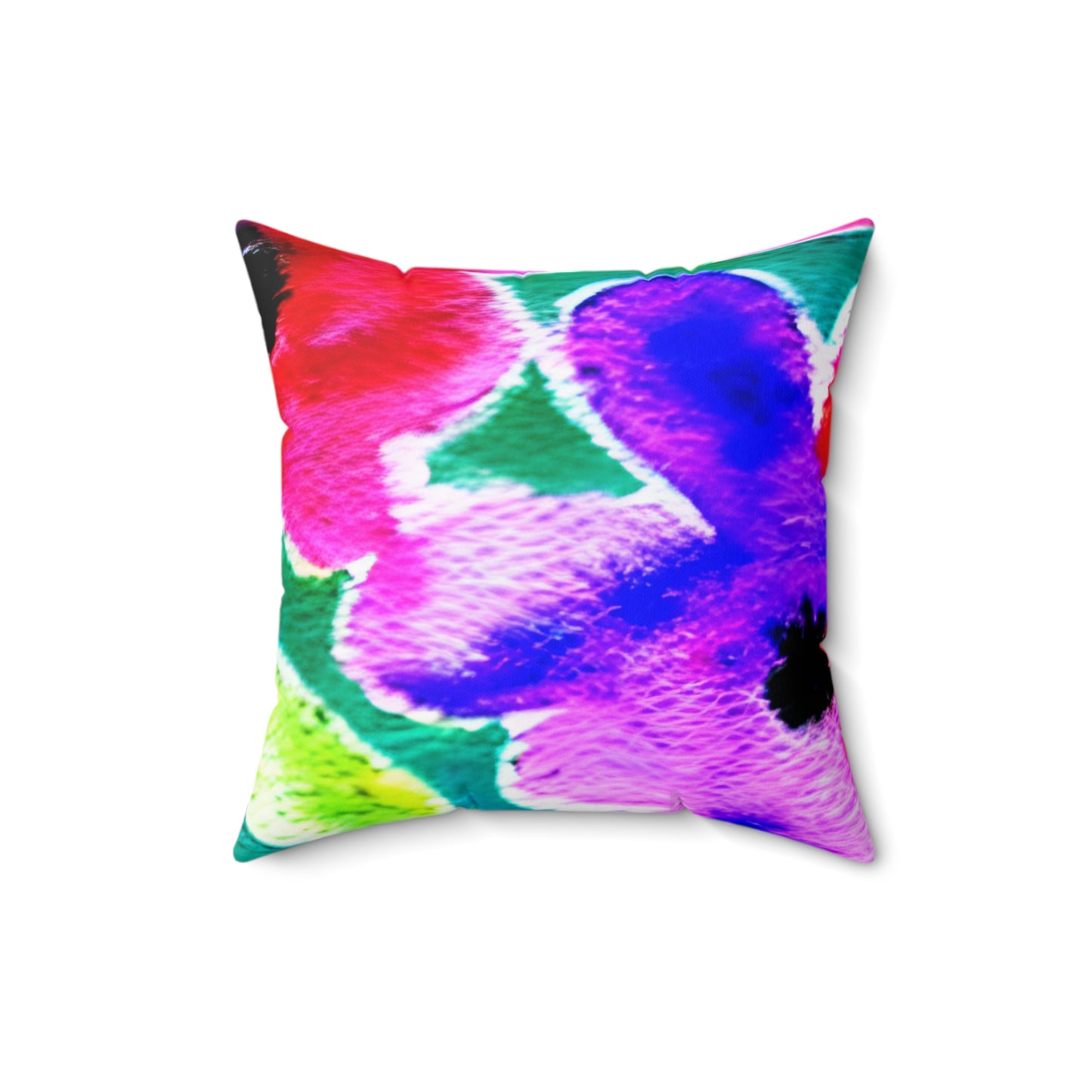 Square Pillow Cover With Pillow Insert In Watercolor Flowers Pattern