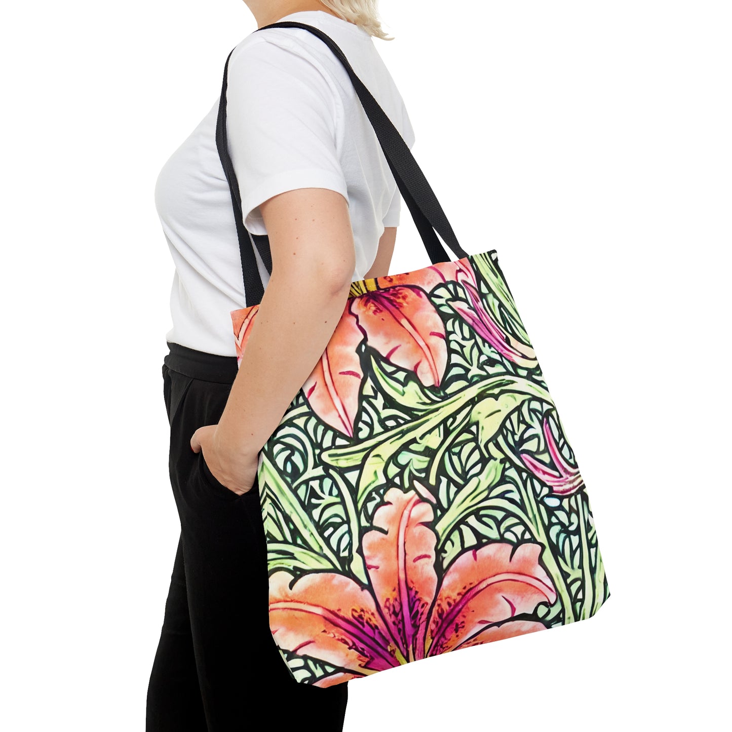 Tote Bag Elegant Floral Design, Floral Pattern