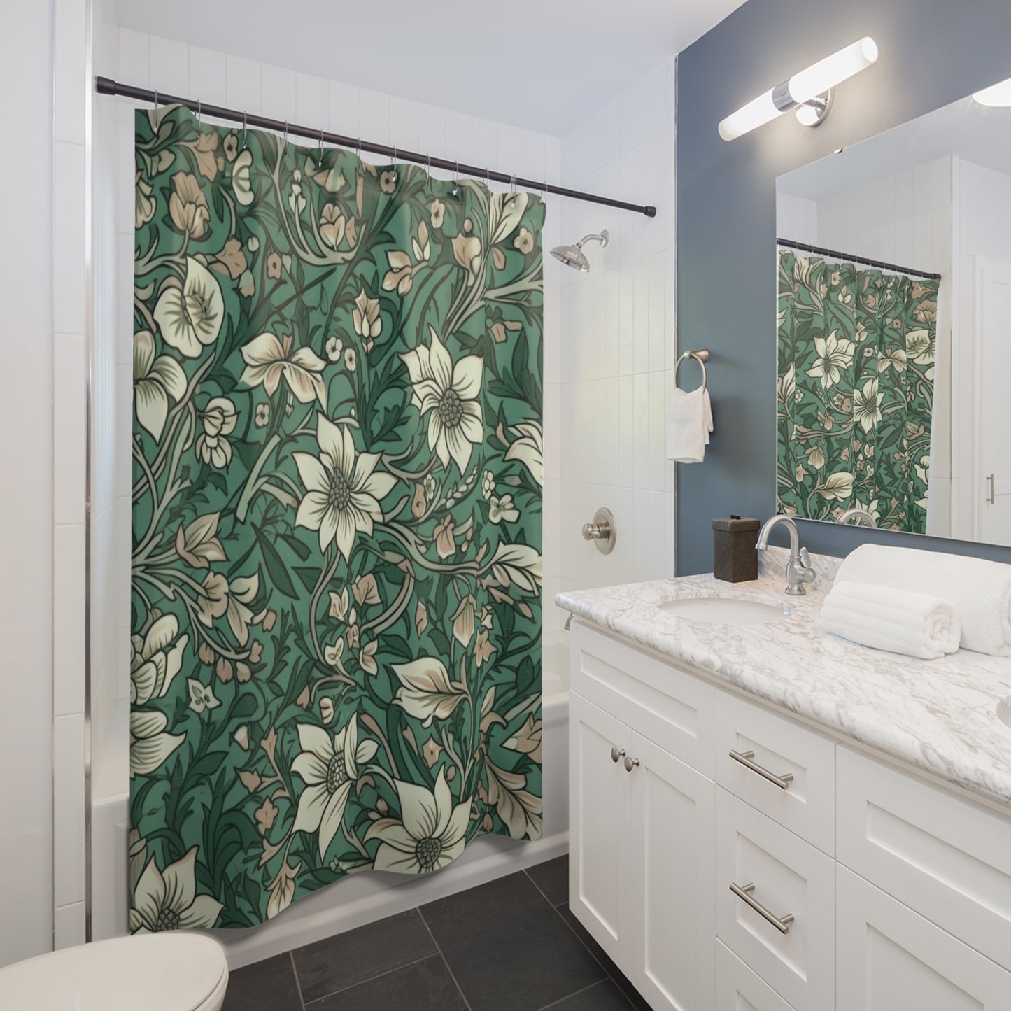 Jacobean Pattern Shower Curtain 71" x 74"