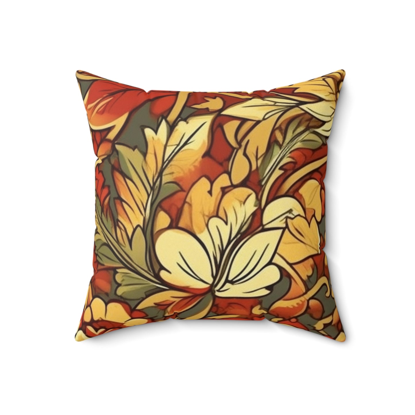 Jacobean Square Pillow Cover With Pillow Insert
