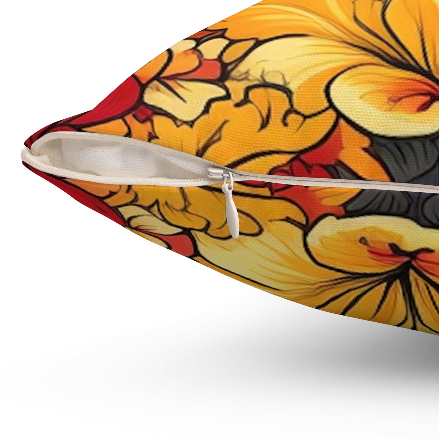 Jacobean Square Pillow Cover With Pillow Insert