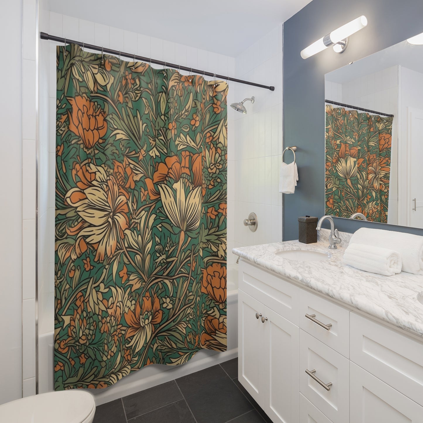Jacobean Pattern Shower Curtain 71" x 74"