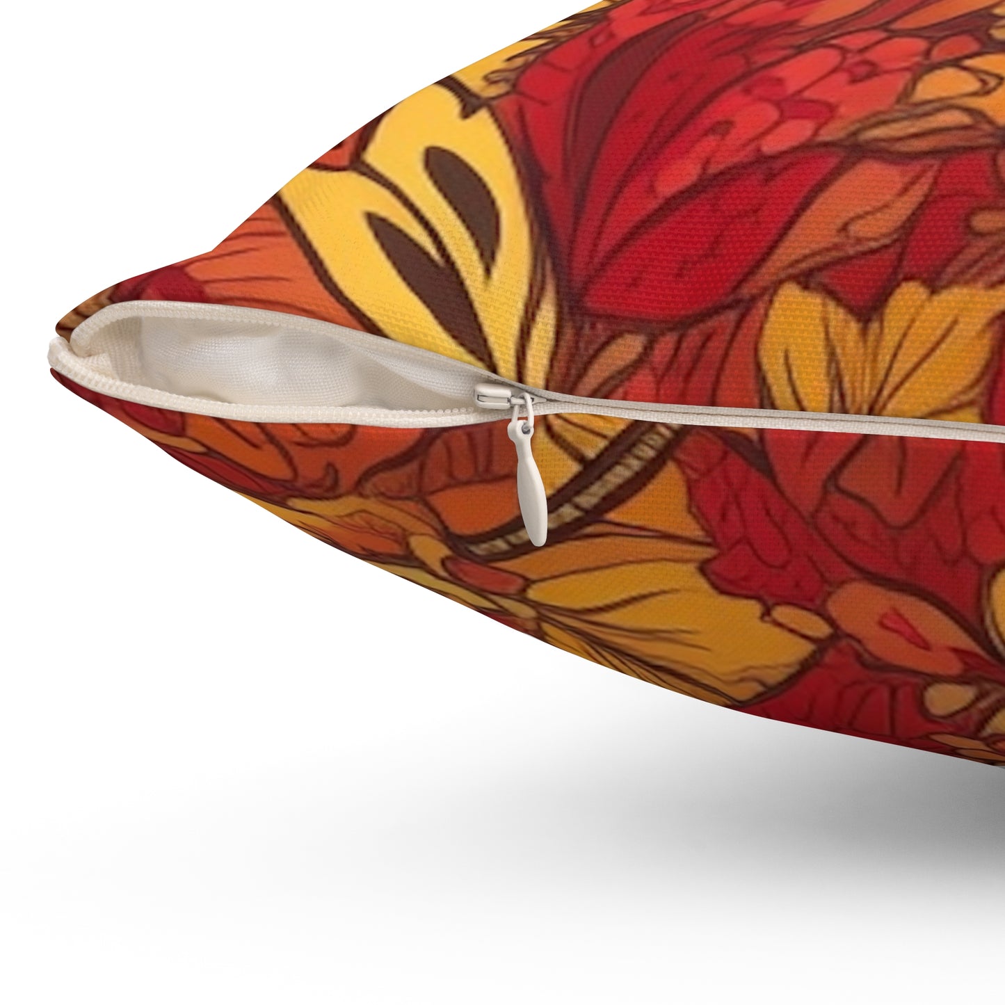 Jacobean Square Pillow Cover With Pillow Insert