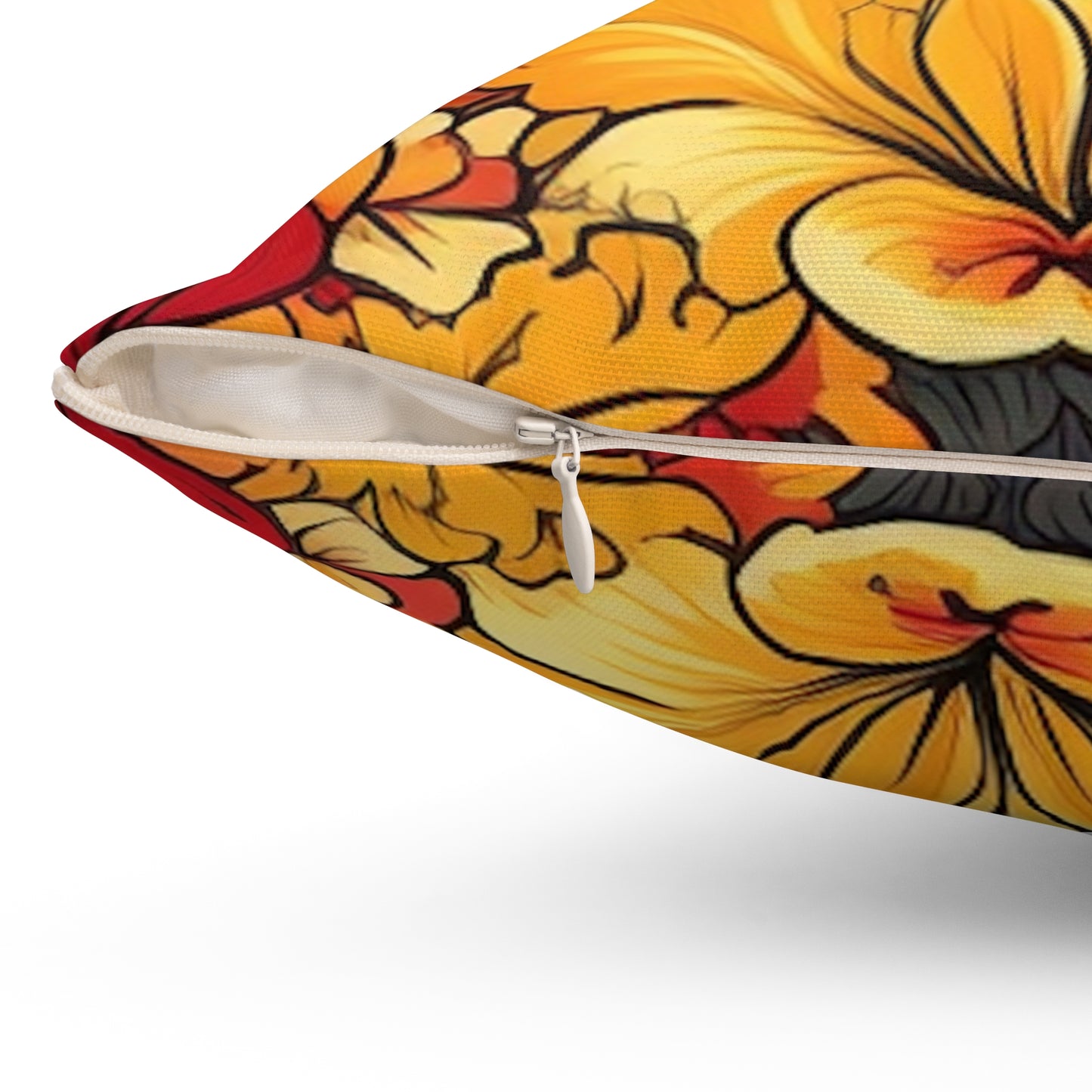 Jacobean Square Pillow Cover With Pillow Insert