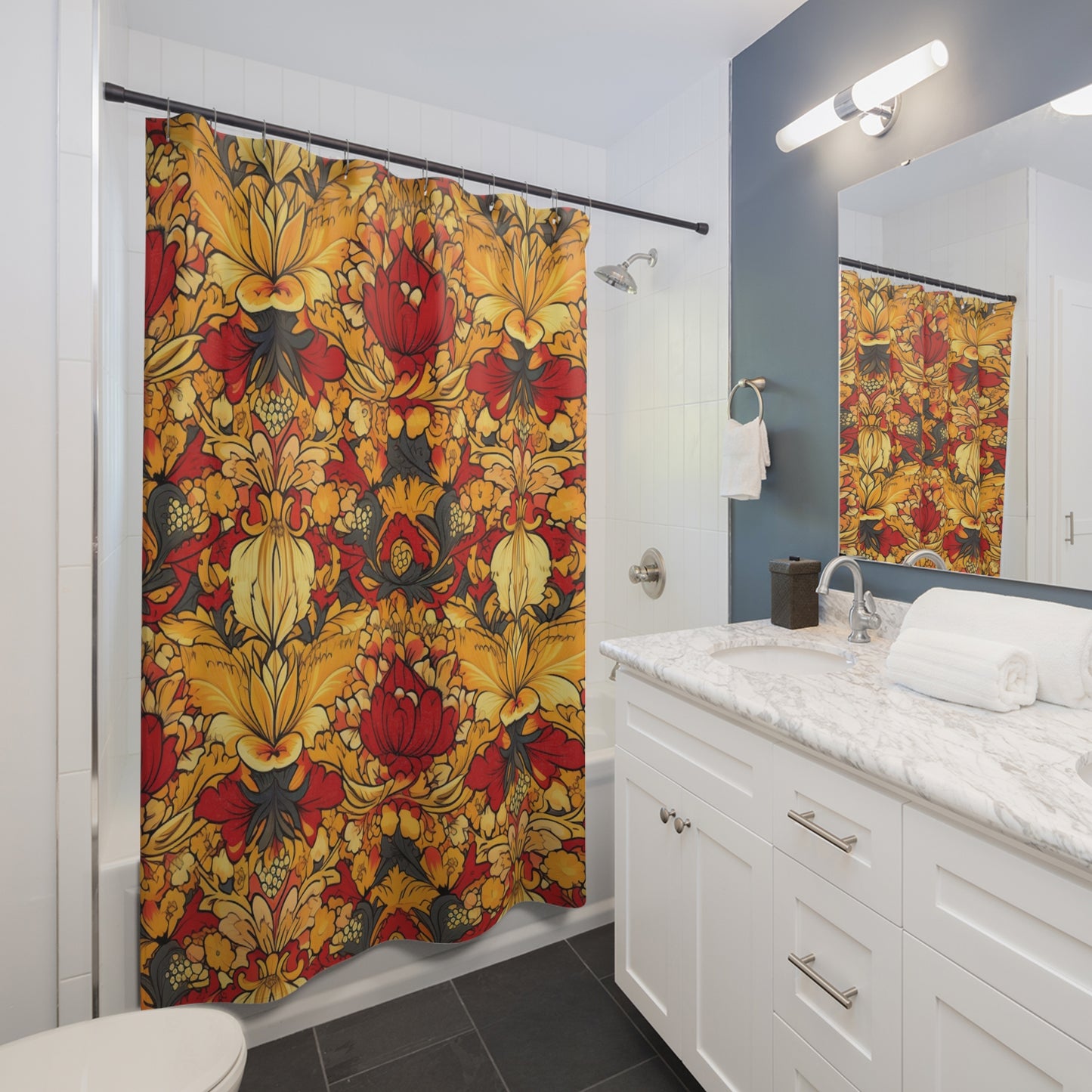 Jacobean Pattern Shower Curtain 71" x 74"