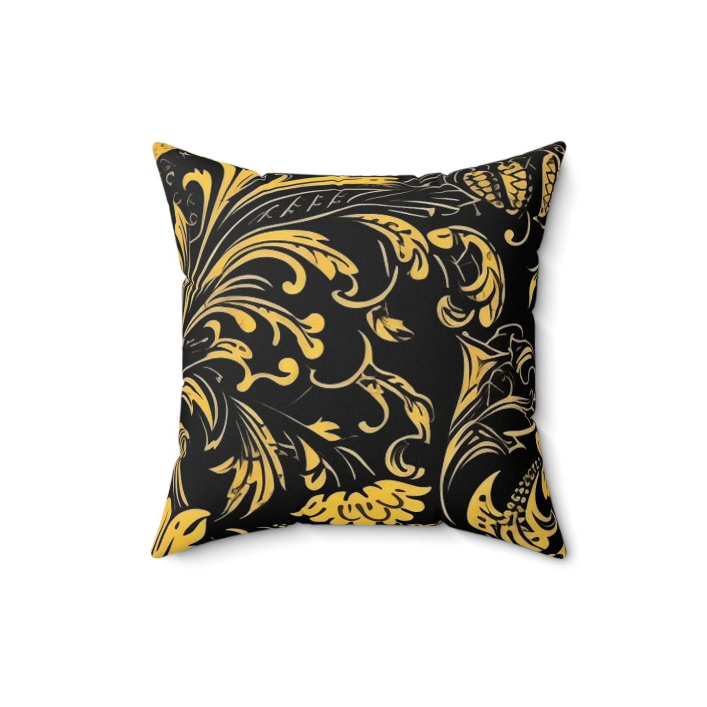 Square Pillow Cover With Pillow Insert In Jacobean Pattern