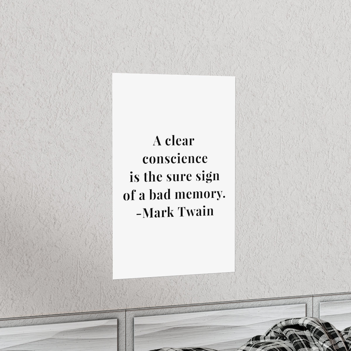 Mark Twain A Clear Conscience Quote Premium Matte Vertical Poster